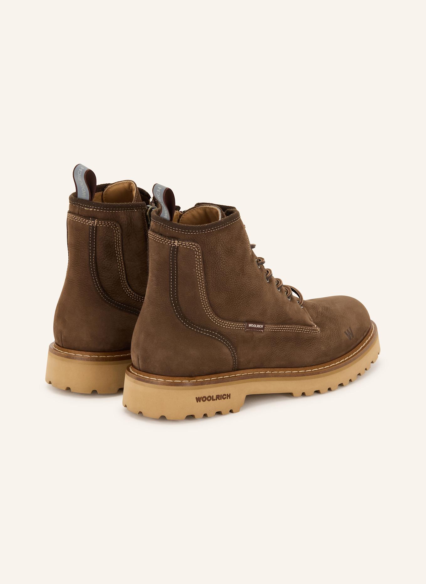 WOOLRICH Schnürboots: DUNKELBRAUN / HELLBRAUN