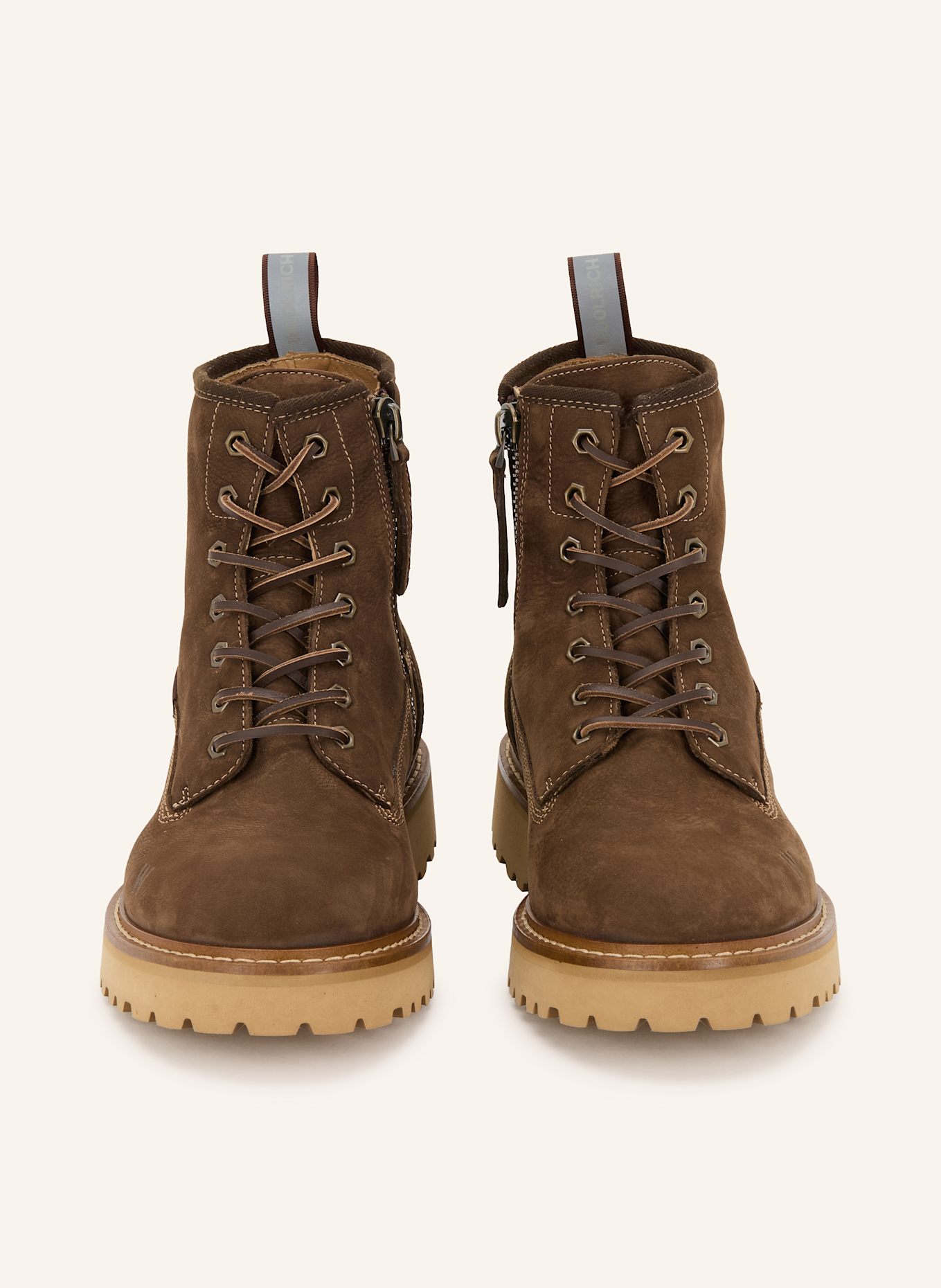 WOOLRICH Schnürboots: DUNKELBRAUN / HELLBRAUN