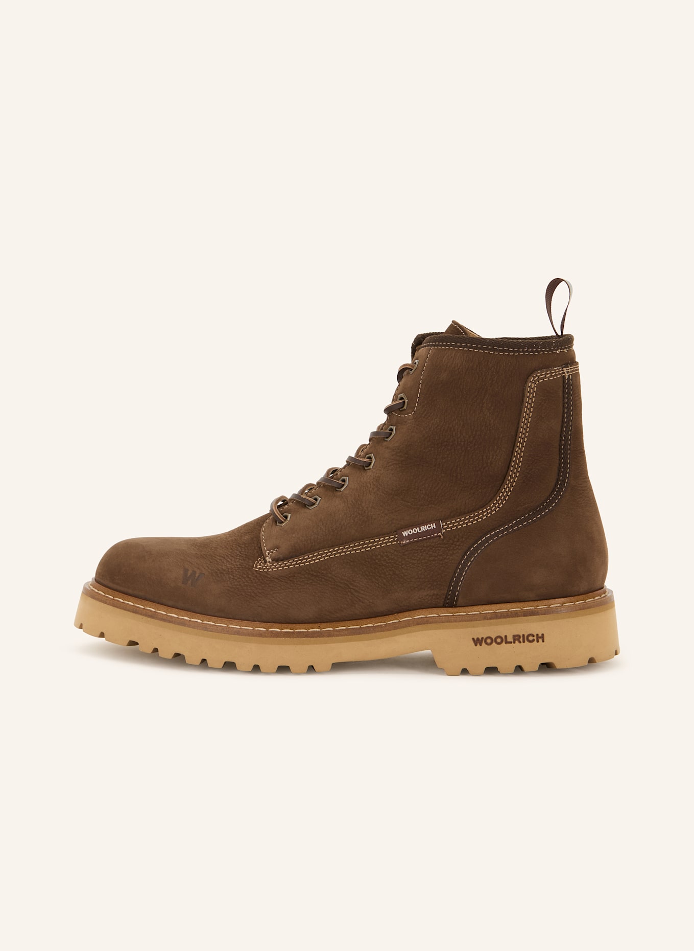 WOOLRICH Schnürboots: DUNKELBRAUN / HELLBRAUN