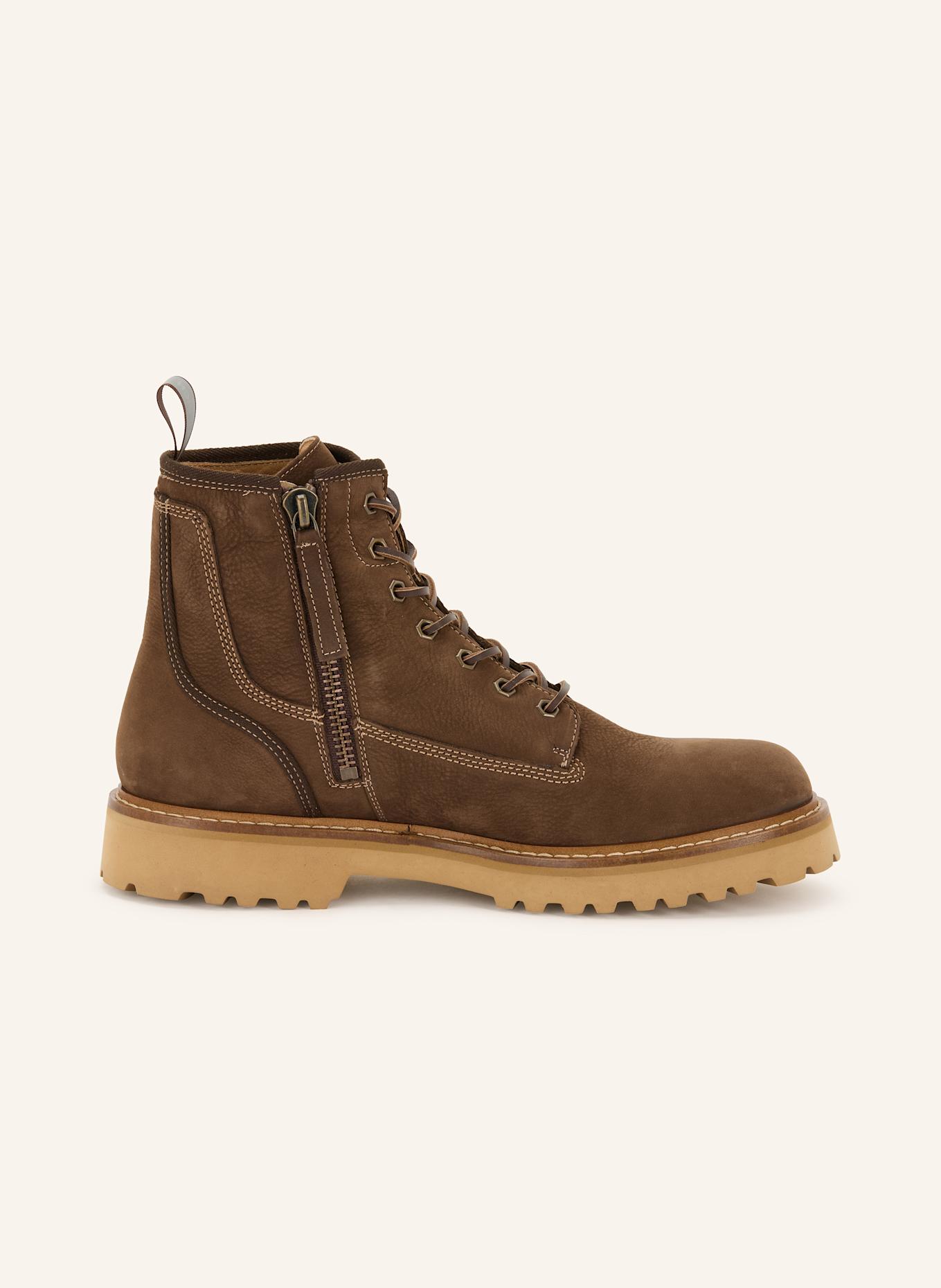 WOOLRICH Schnürboots: DUNKELBRAUN / HELLBRAUN