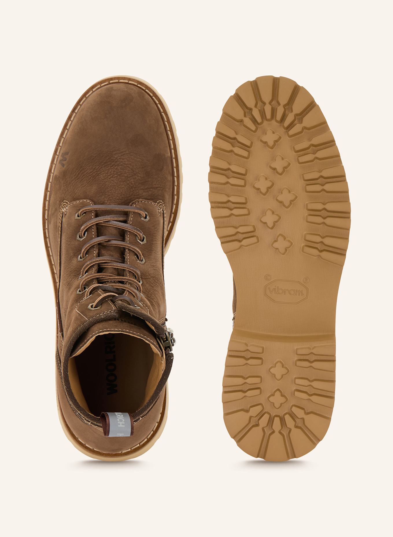 WOOLRICH Schnürboots: DUNKELBRAUN / HELLBRAUN