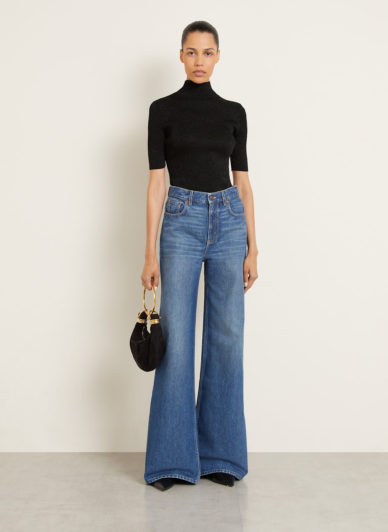 MISSONI Dzianinowa koszulka z błyszczącą przędzą: CZARNY