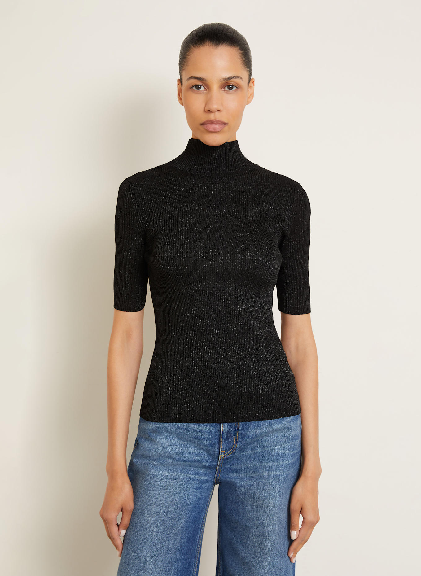 MISSONI Dzianinowa koszulka z błyszczącą przędzą: CZARNY