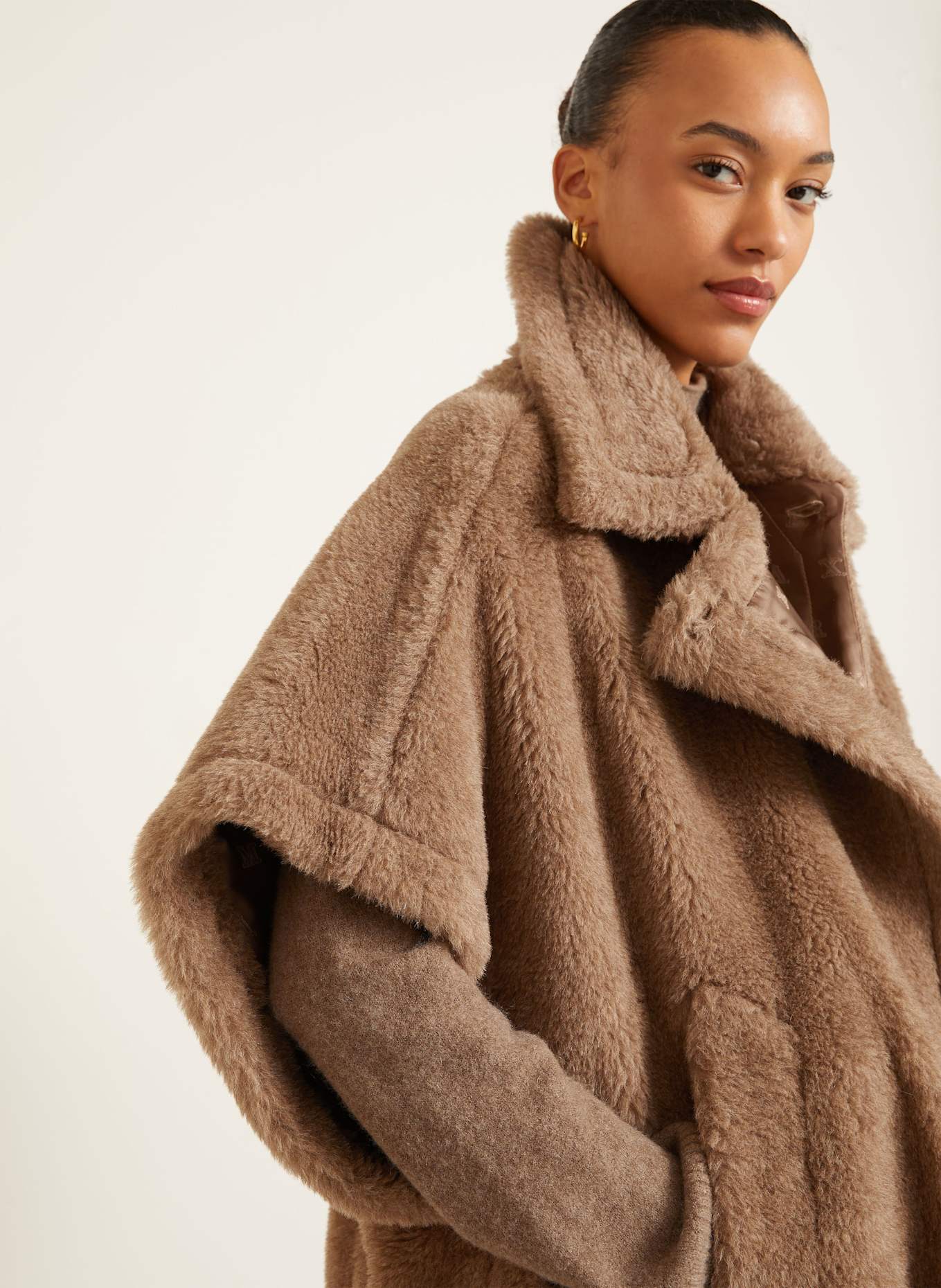 Max Mara Cape TEBE mit Alpaka: BRAUN