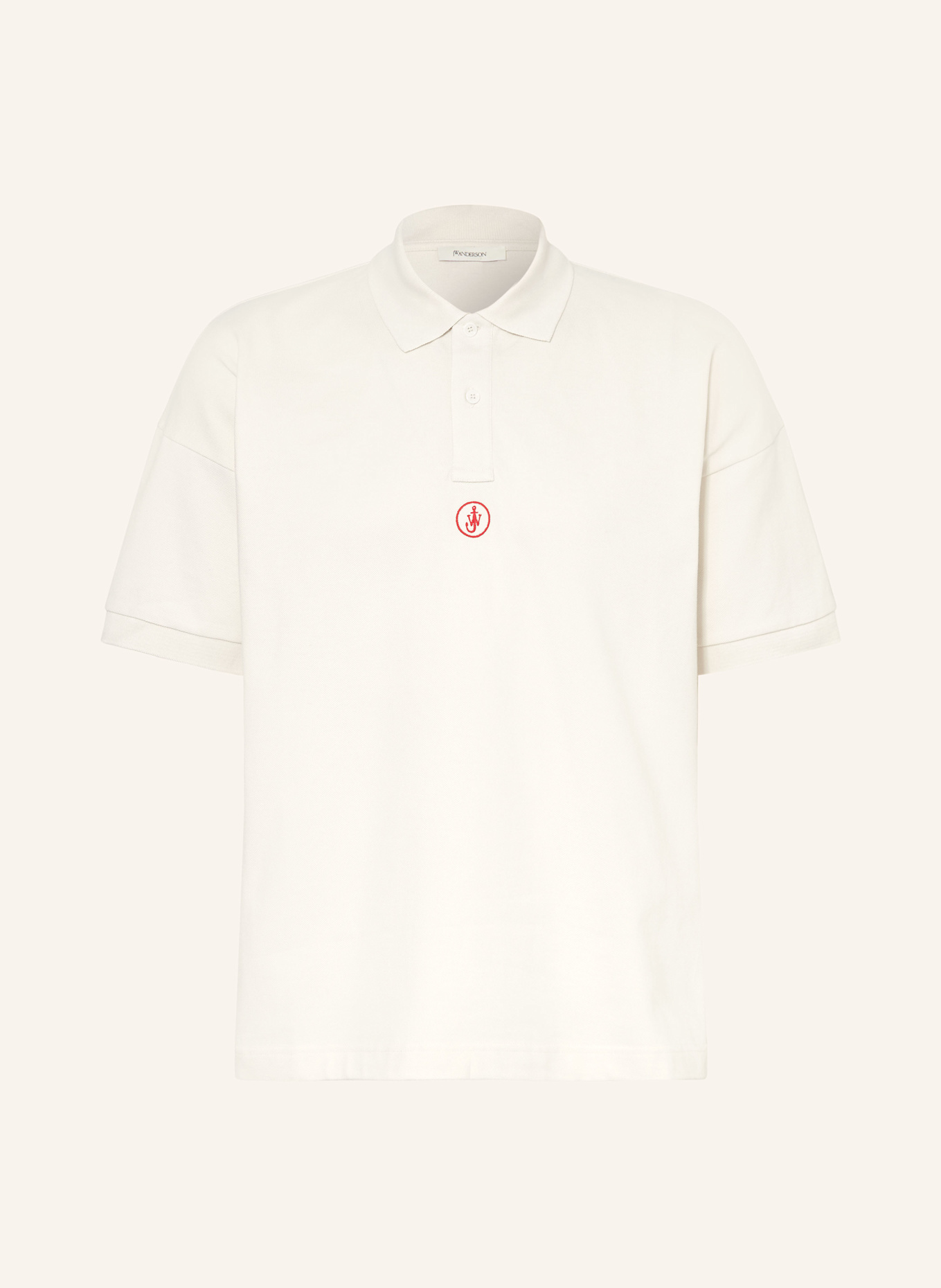 JW ANDERSON Piqué-Poloshirt: ECRU