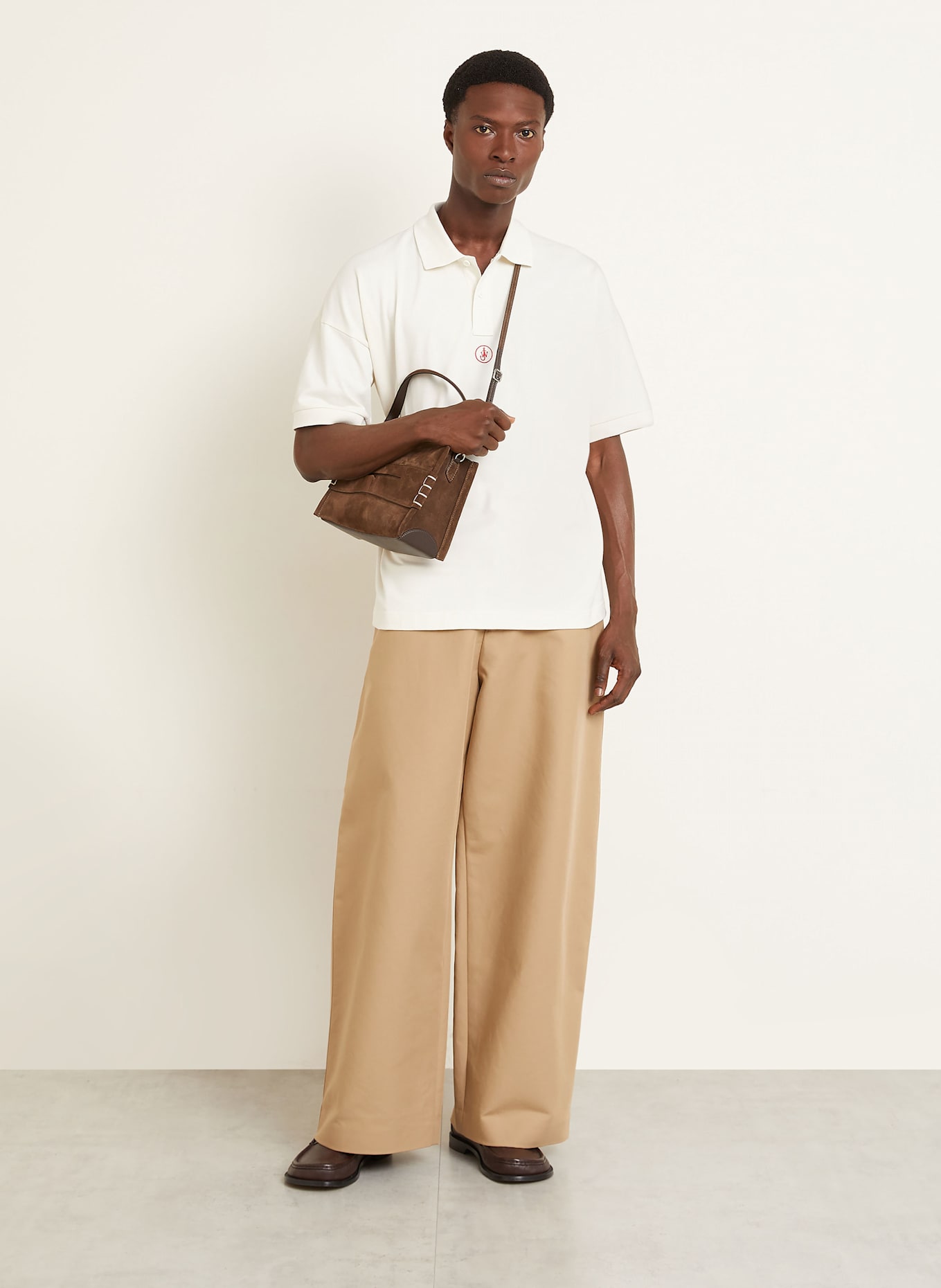 JW ANDERSON Piqué-Poloshirt: ECRU