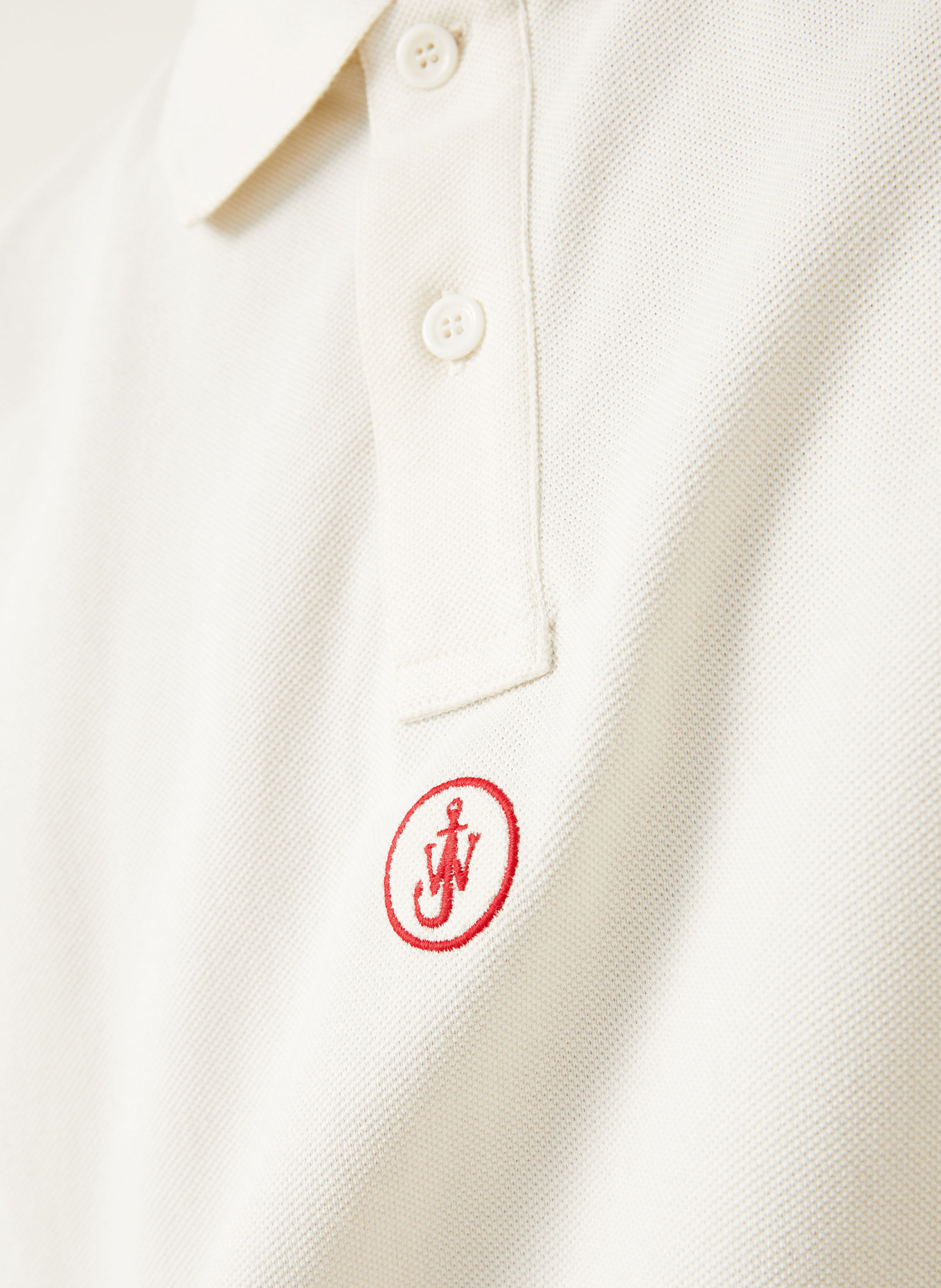 JW ANDERSON Piqué-Poloshirt: ECRU