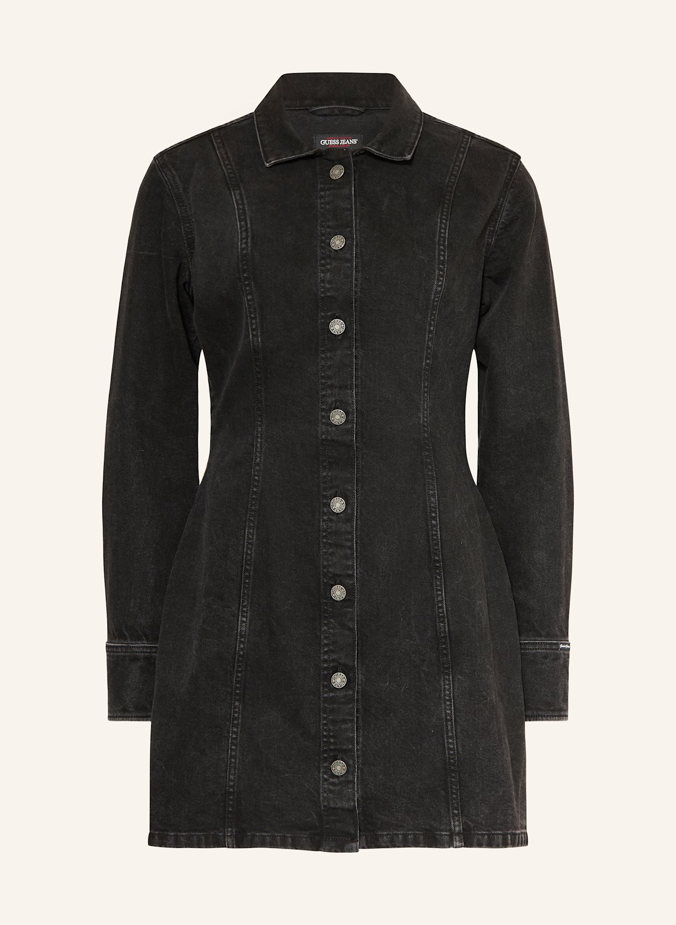 GUESS JEANS Jeanskleid: SCHWARZ