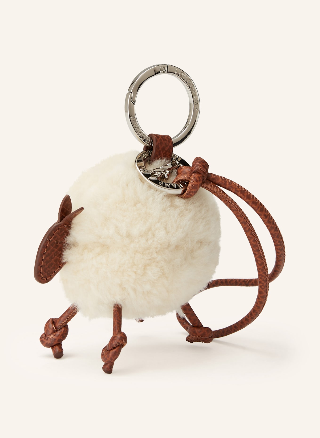 LONGCHAMP Schlüsselanhänger LE PLIAGE XTRA KEY: CREME / BRAUN