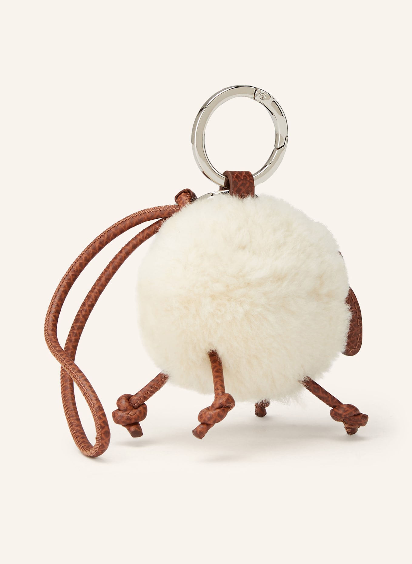 LONGCHAMP Schlüsselanhänger LE PLIAGE XTRA KEY: CREME / BRAUN