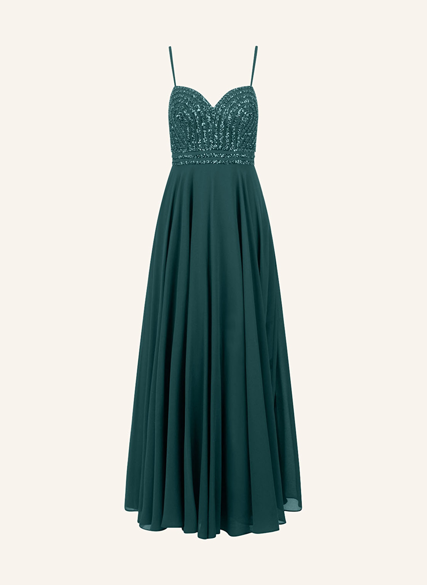 APART Abendkleid mit Pailletten: DUNKELGRÜN