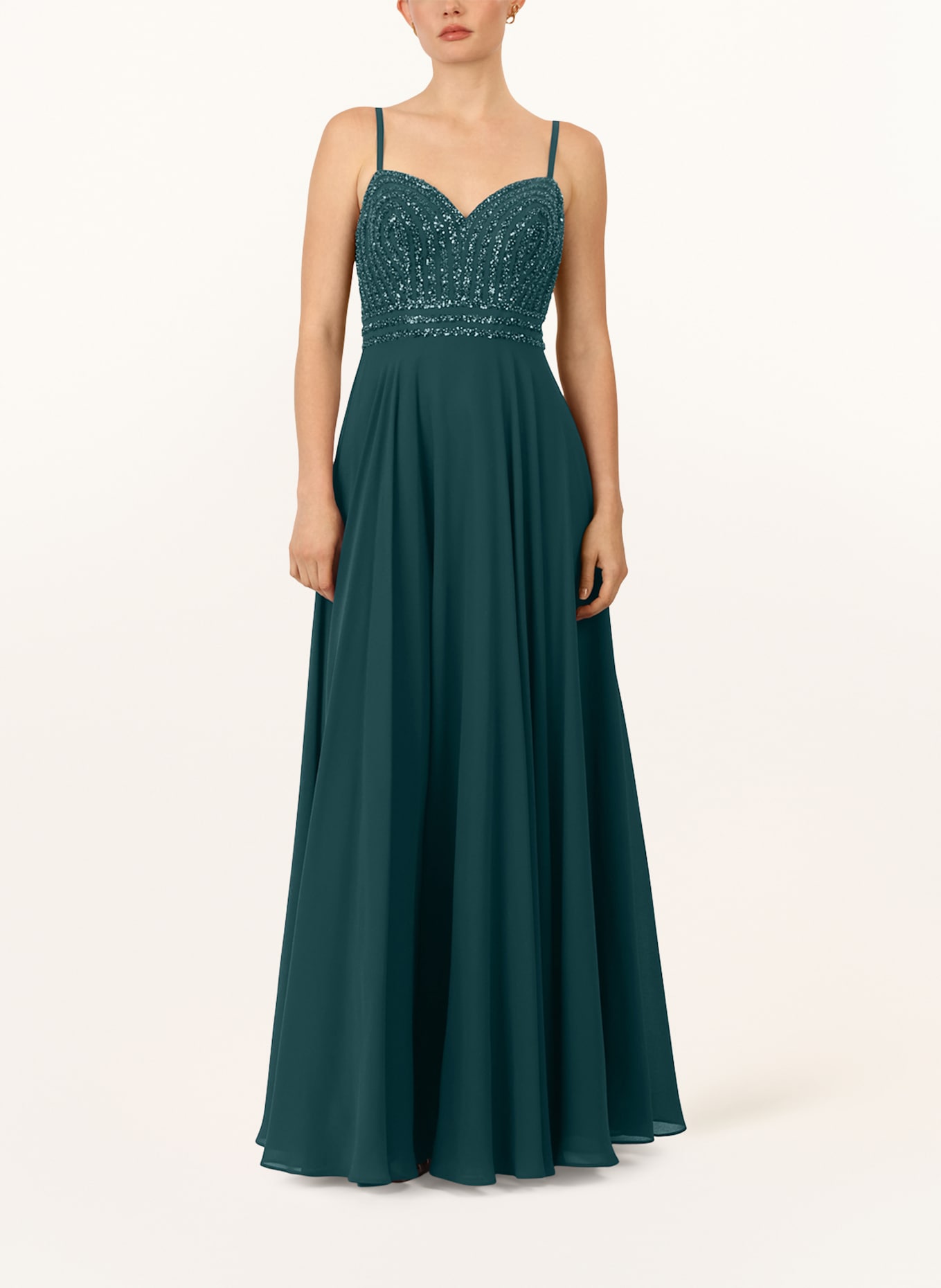 APART Abendkleid mit Pailletten: DUNKELGRÜN