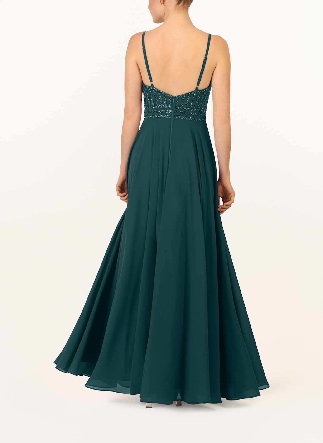 APART Abendkleid mit Pailletten: DUNKELGRÜN