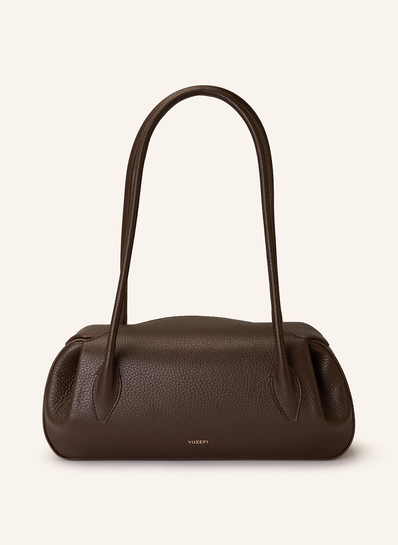 YUZEFI Schultertasche OYSTER: DUNKELBRAUN