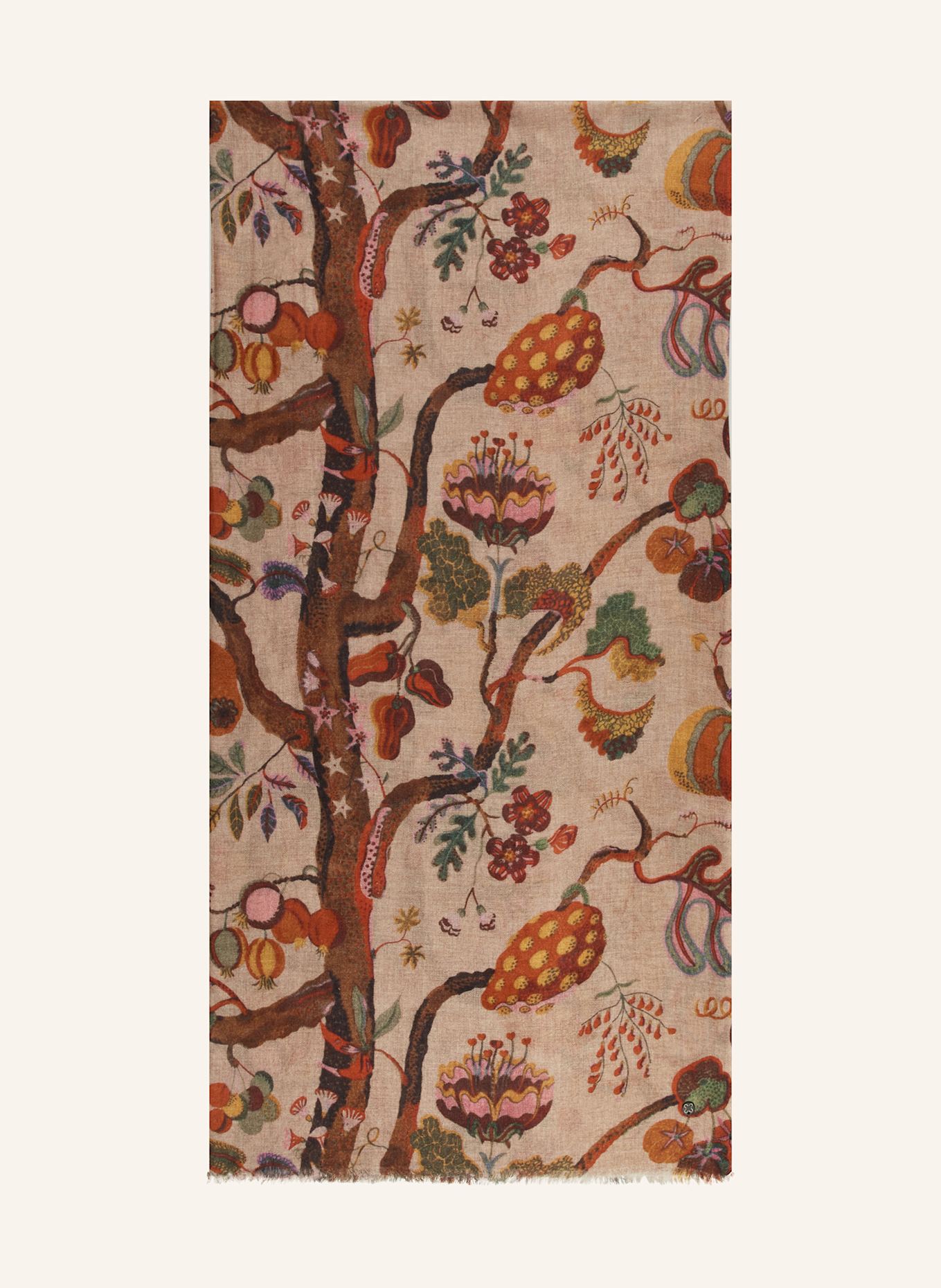 CODELLO Scarf: BEIGE / RED / GREEN