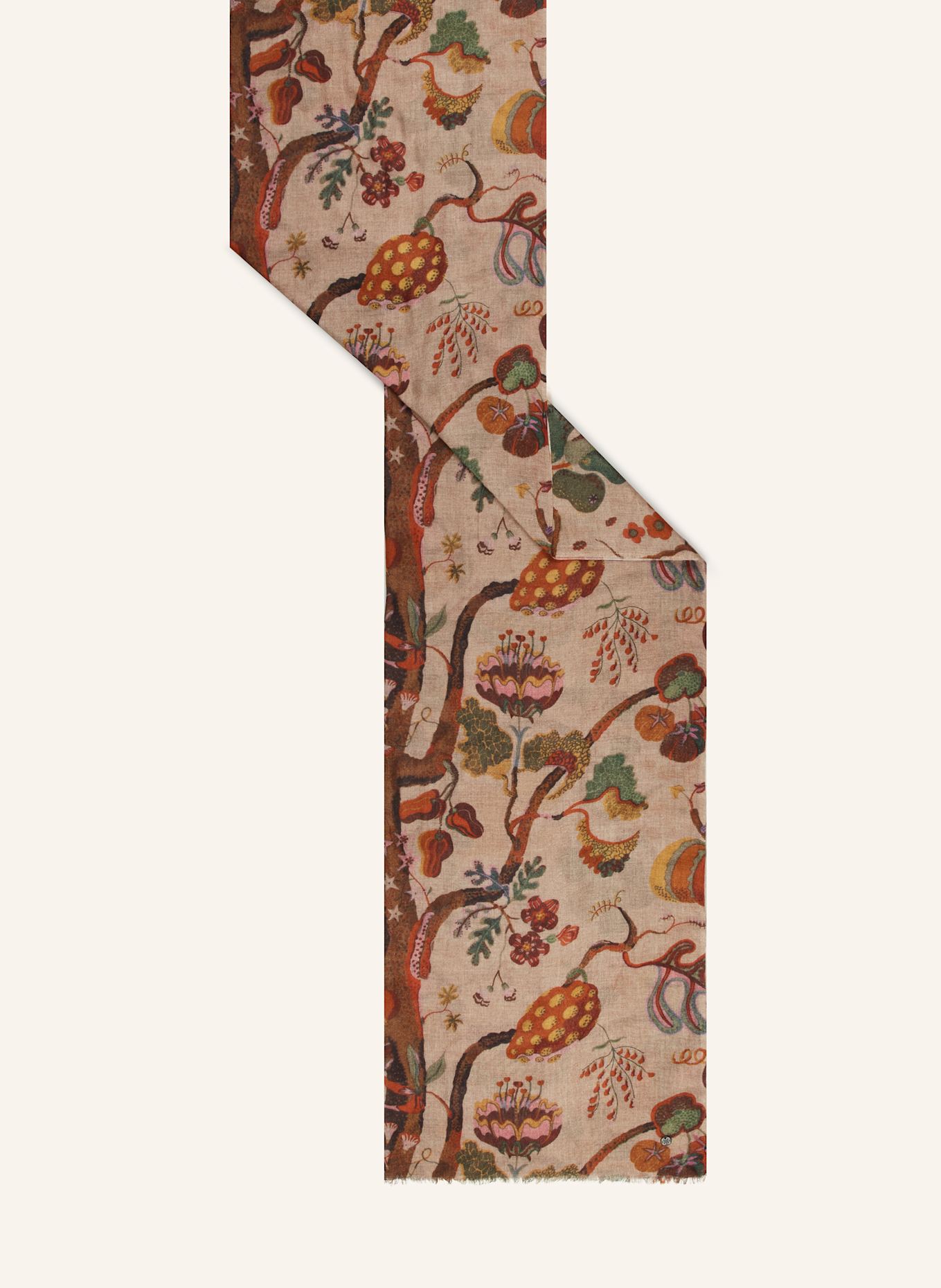 CODELLO Scarf: BEIGE / RED / GREEN