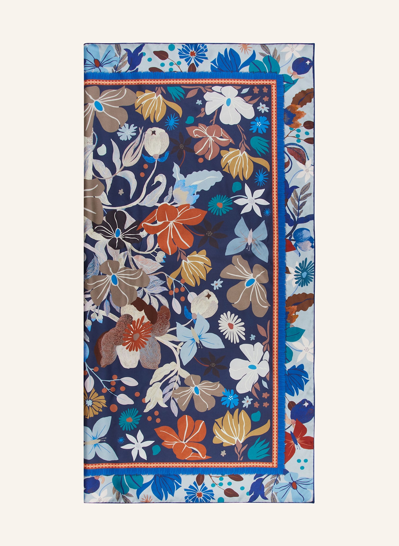 CODELLO Seidentuch: BLAU / HELLBLAU / PETROL