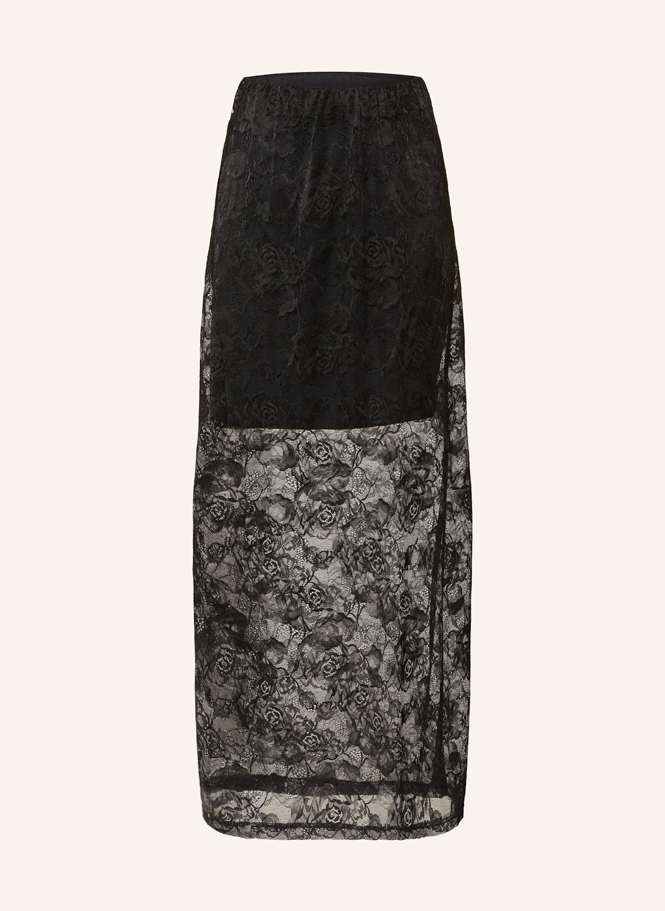 GESTUZ Spitzenrock GZLEALA: SCHWARZ