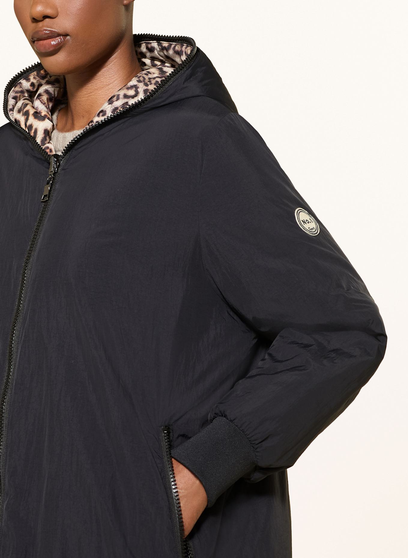 No.1 Como Mantel NORA zum Wenden: SCHWARZ / BEIGE