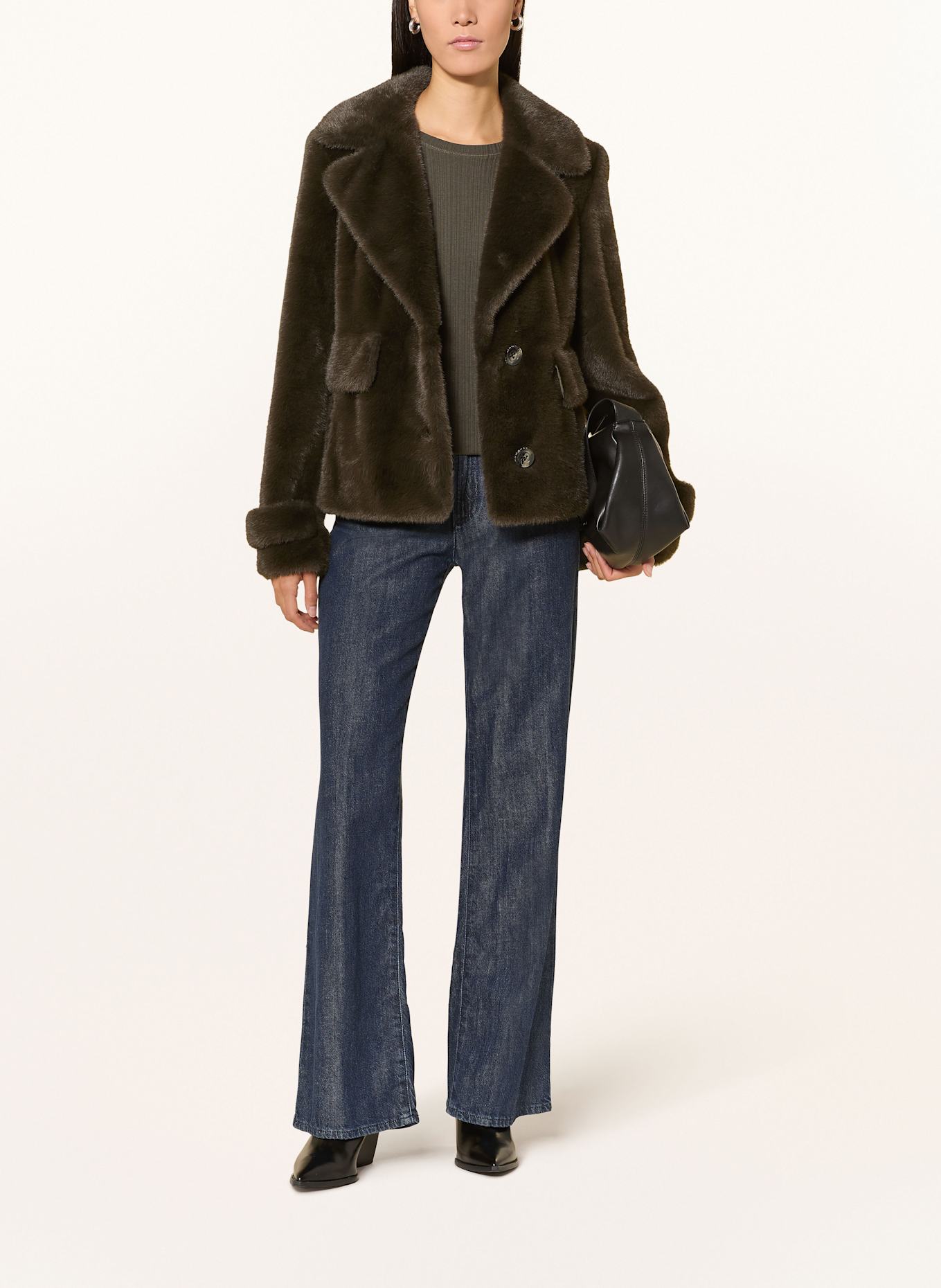 BEAUMONT Kunstpelz-Jacke ABBY: DUNKELGRÜN