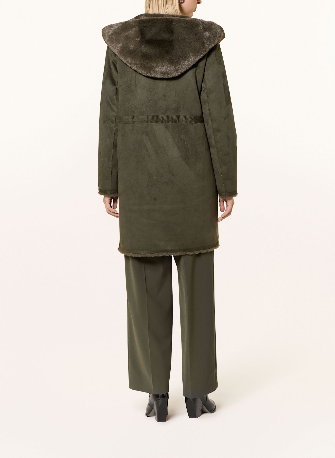 BEAUMONT Kunstpelz-Mantel MAYA: GRAU