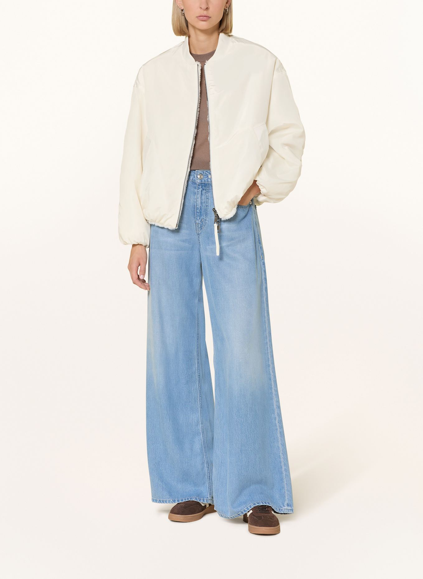 Grace Kunstpelz-Blouson zum Wenden: CREME