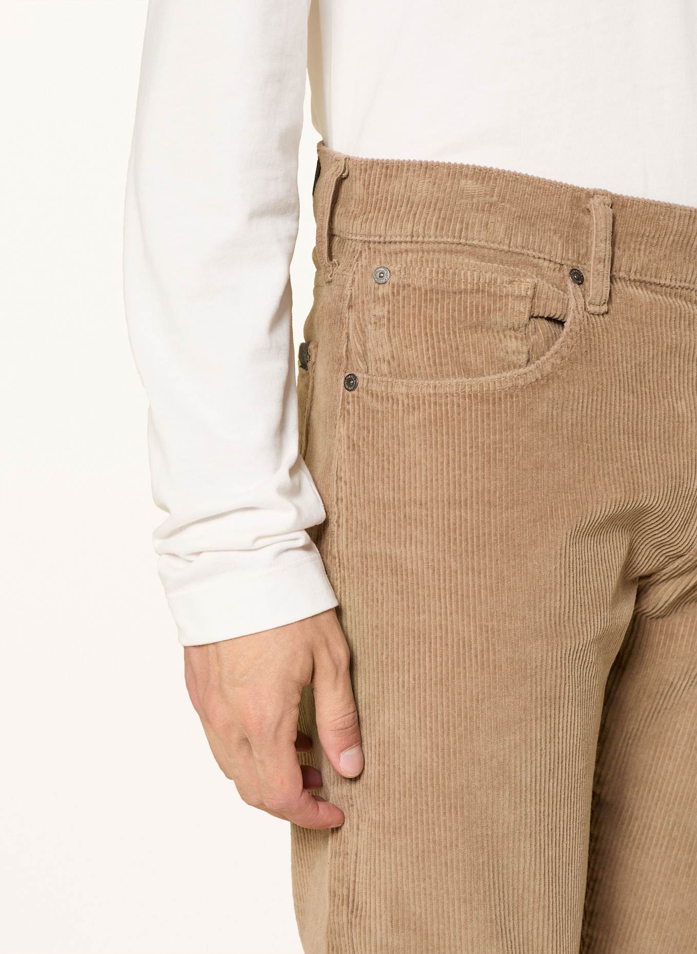 7 for all mankind Corduroy trousers THE STRAIGHT Regular Fit: BEIGE