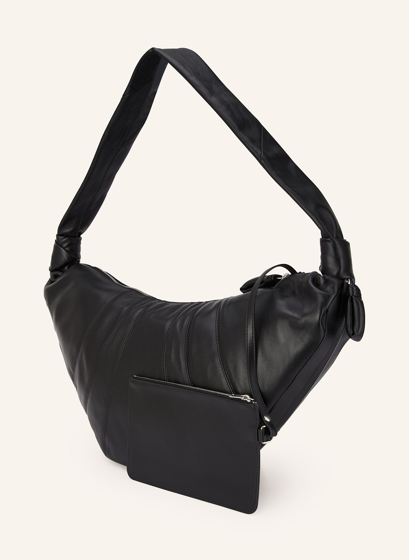 LEMAIRE Umhängetasche CROISSANT LARGE mit Pouch: SCHWARZ