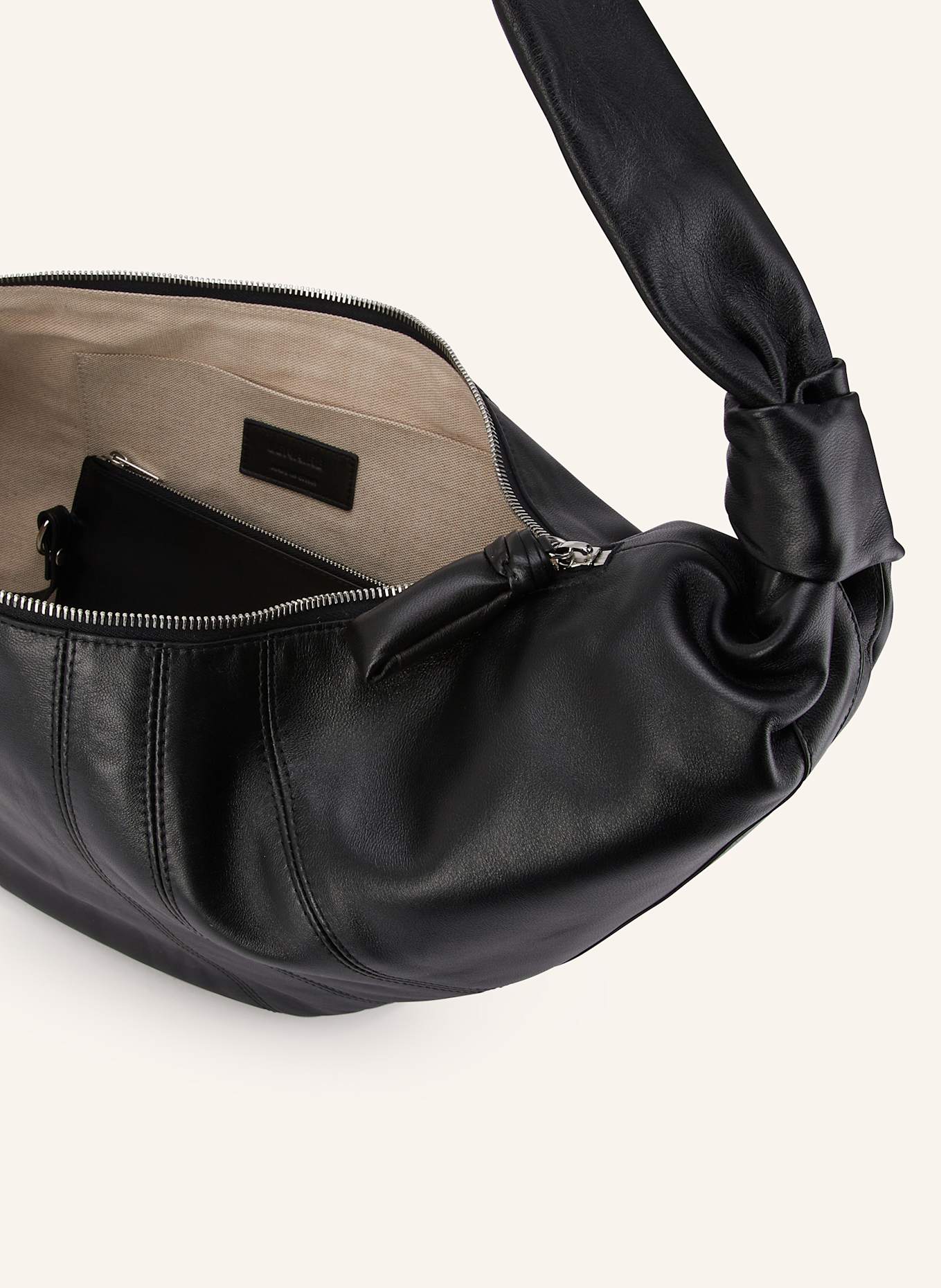 LEMAIRE Umhängetasche CROISSANT LARGE mit Pouch: SCHWARZ