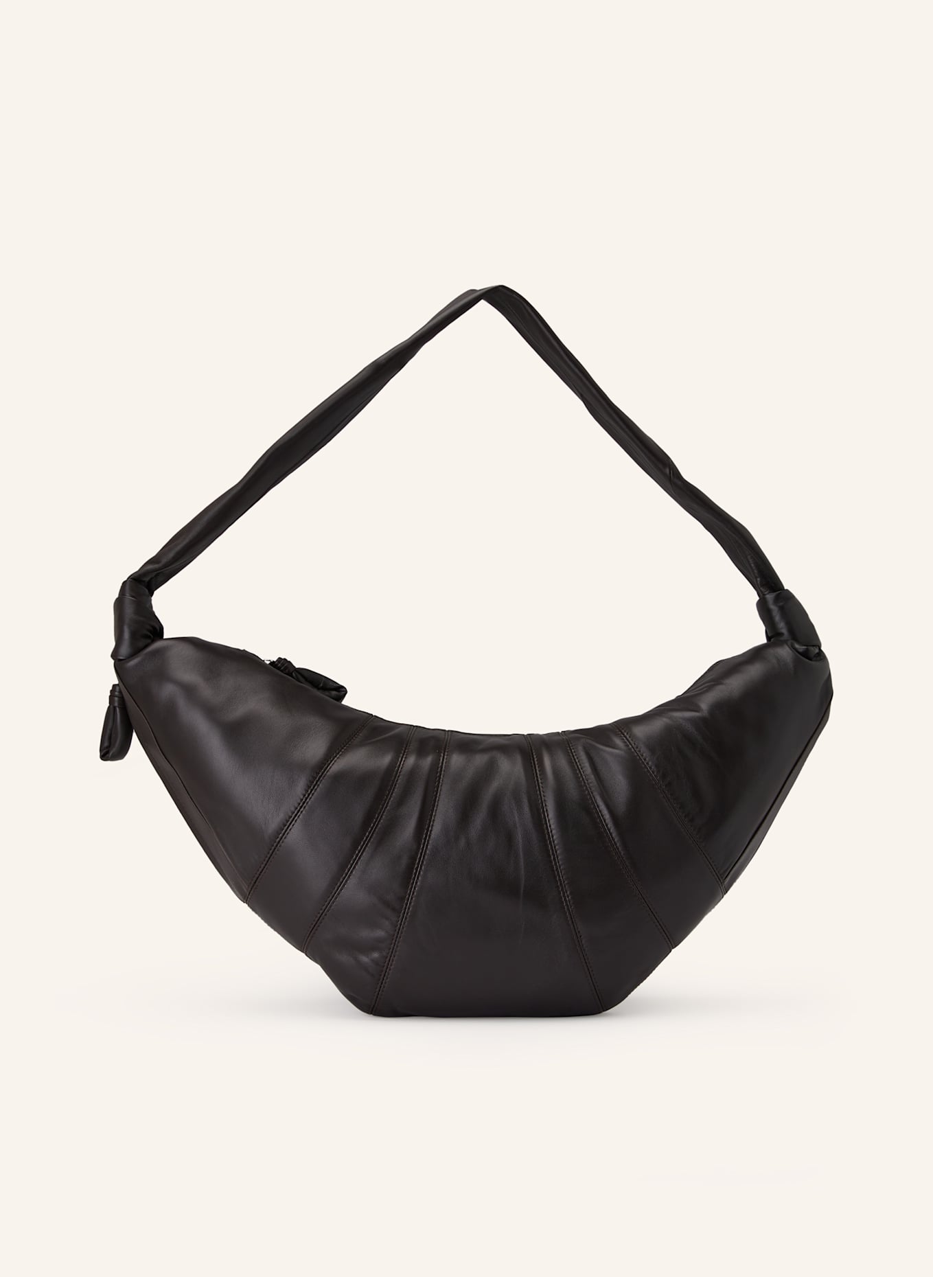 LEMAIRE Umhängetasche CROISSANT LARGE mit Pouch: DUNKELBRAUN