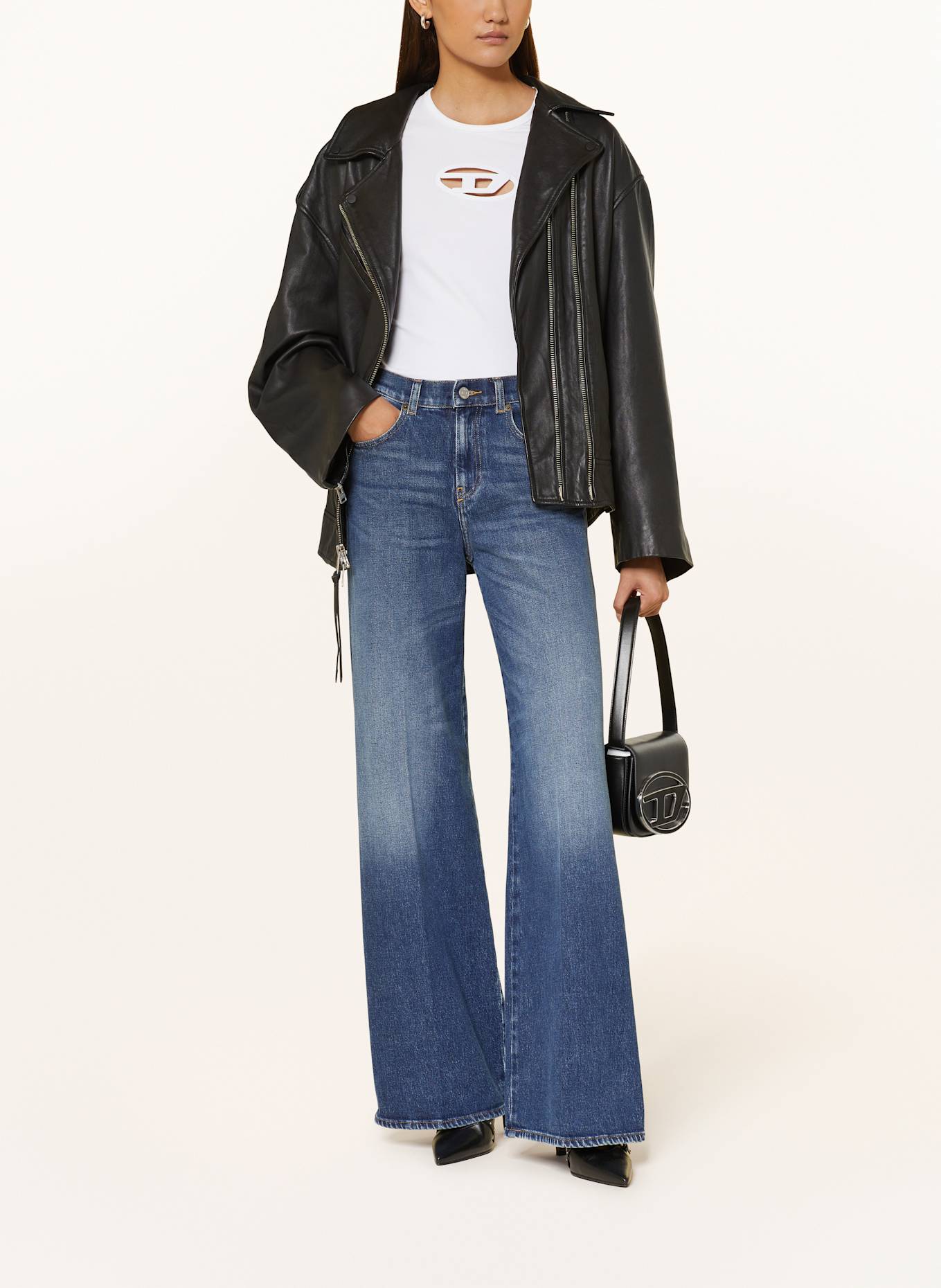 DIESEL Jeansy flare 1978 D-AKEMI: 01 DENIM