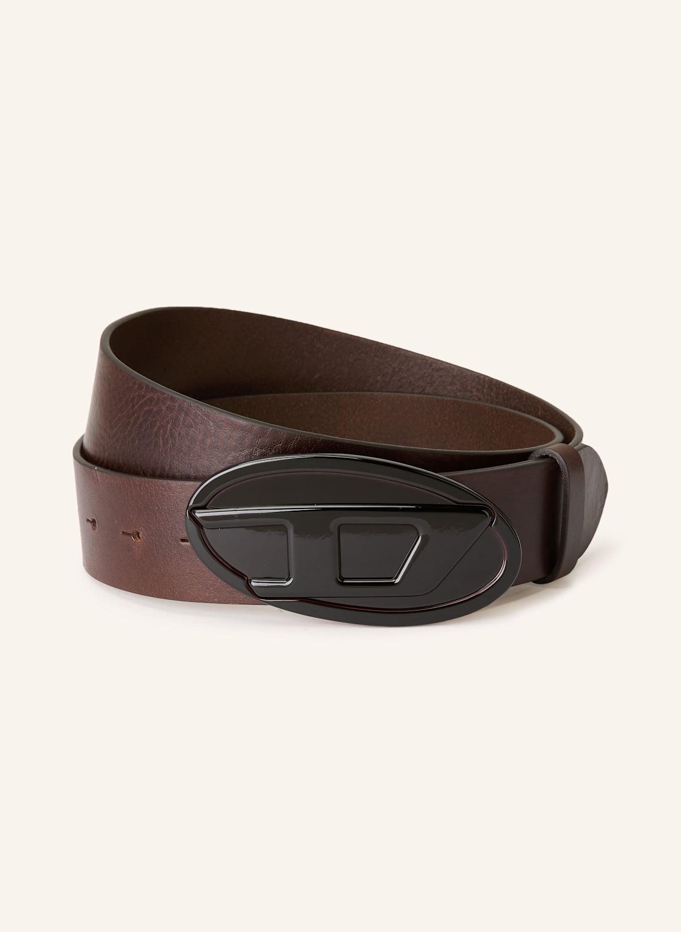 DIESEL Ledergürtel: DUNKELBRAUN