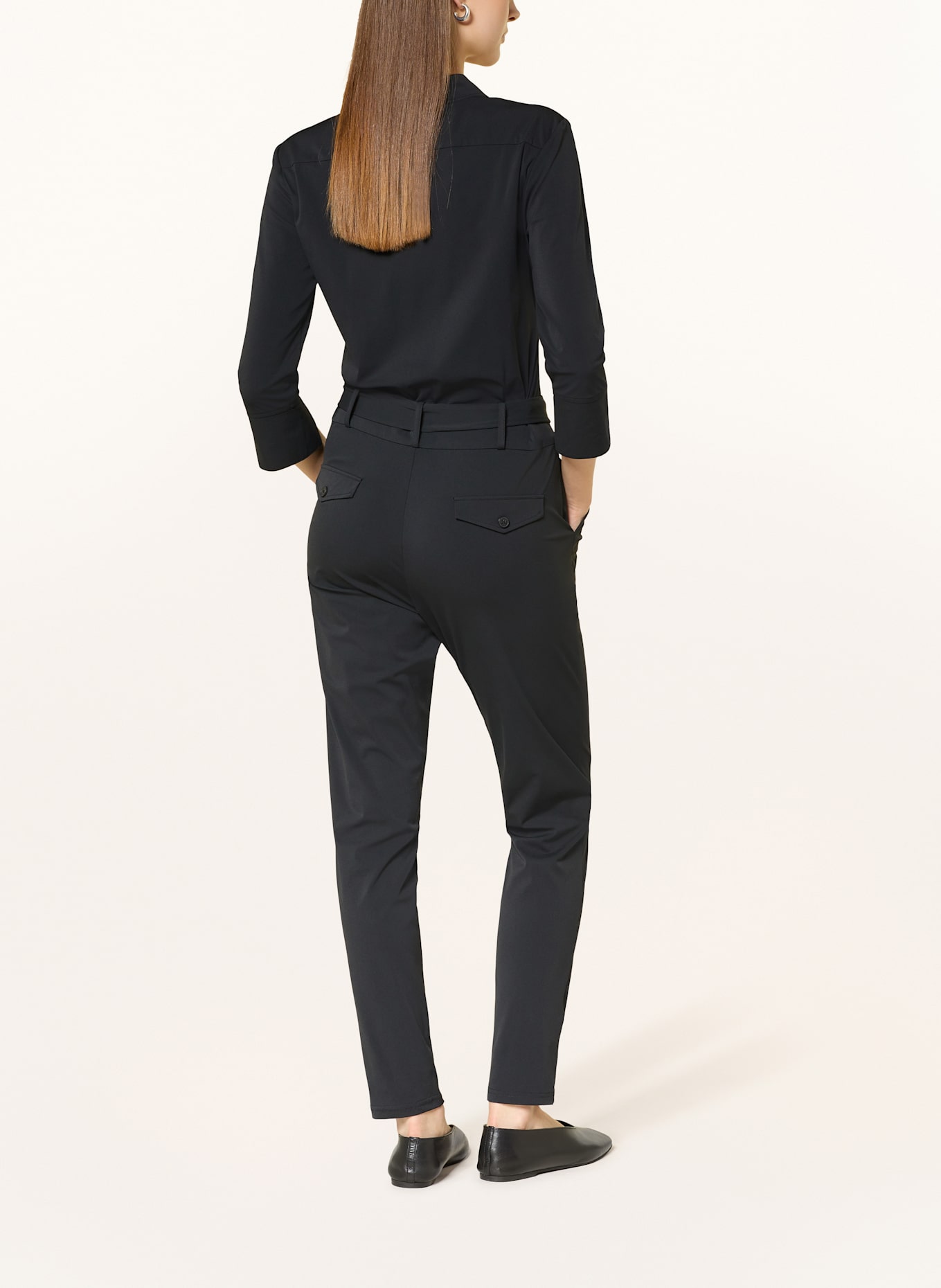 lilienfels Jumpsuit mit 3/4-Arm: SCHWARZ