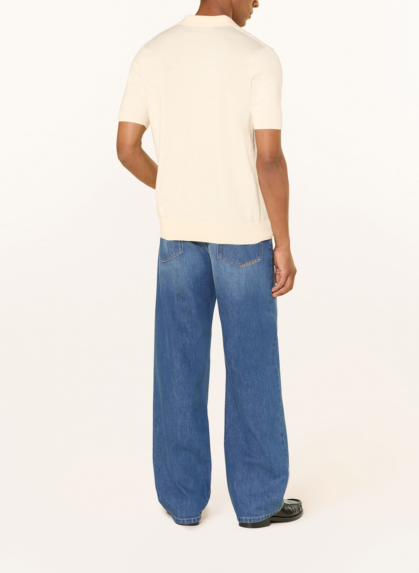 FRED PERRY Strick-Poloshirt: ECRU