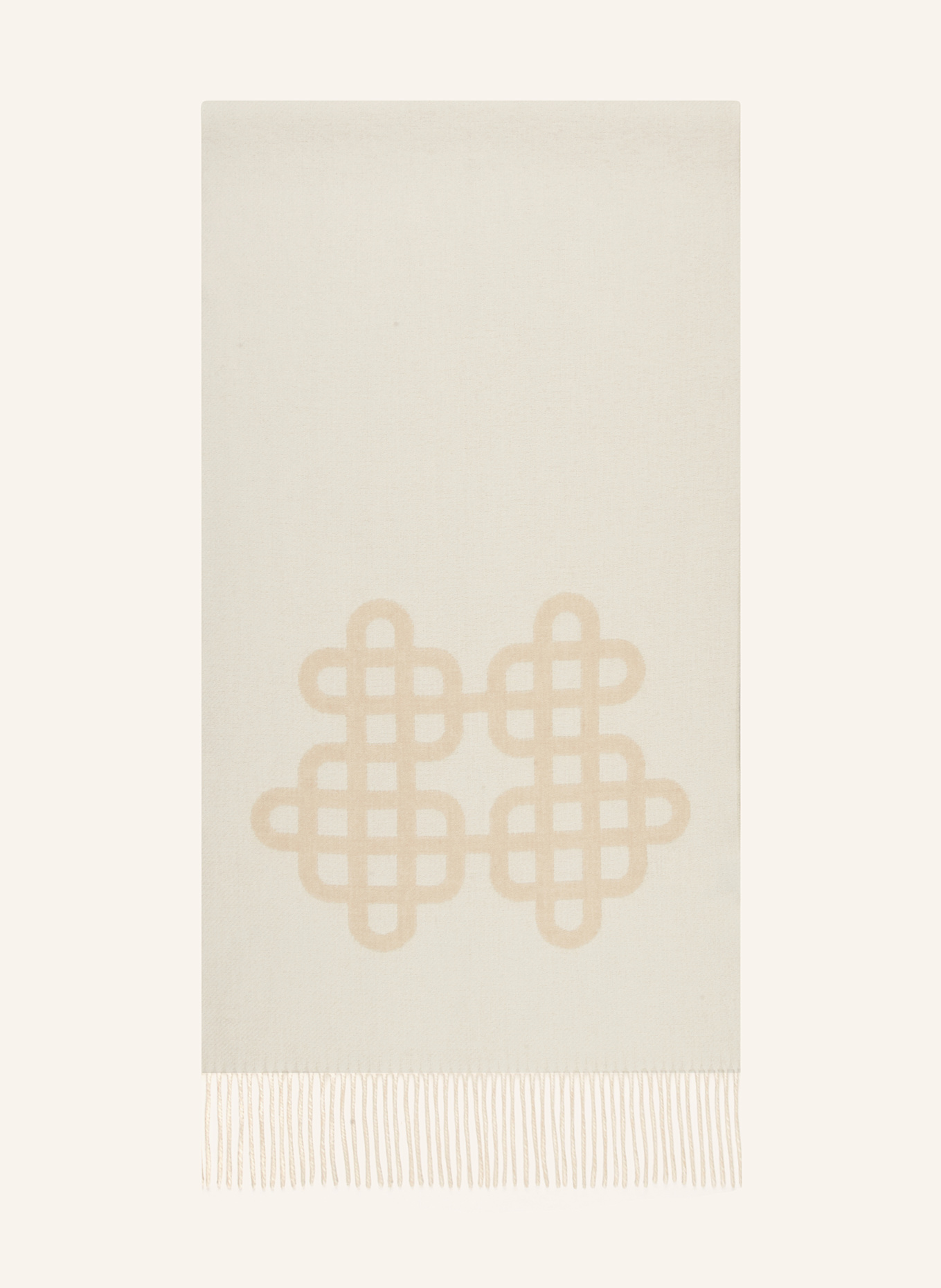 KUJTEN Cashmere-Schal: CREME / BEIGE