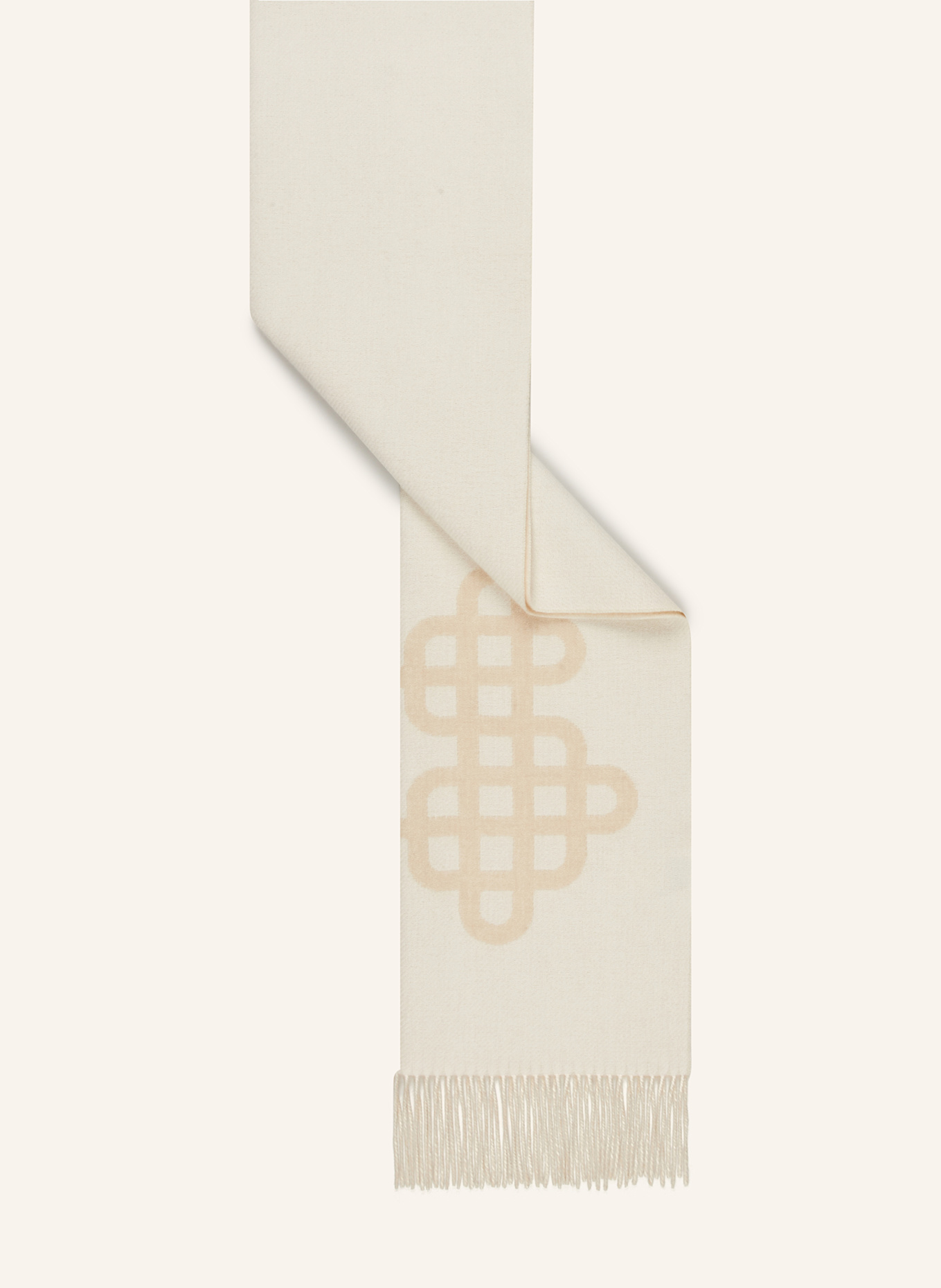 KUJTEN Cashmere-Schal: CREME / BEIGE