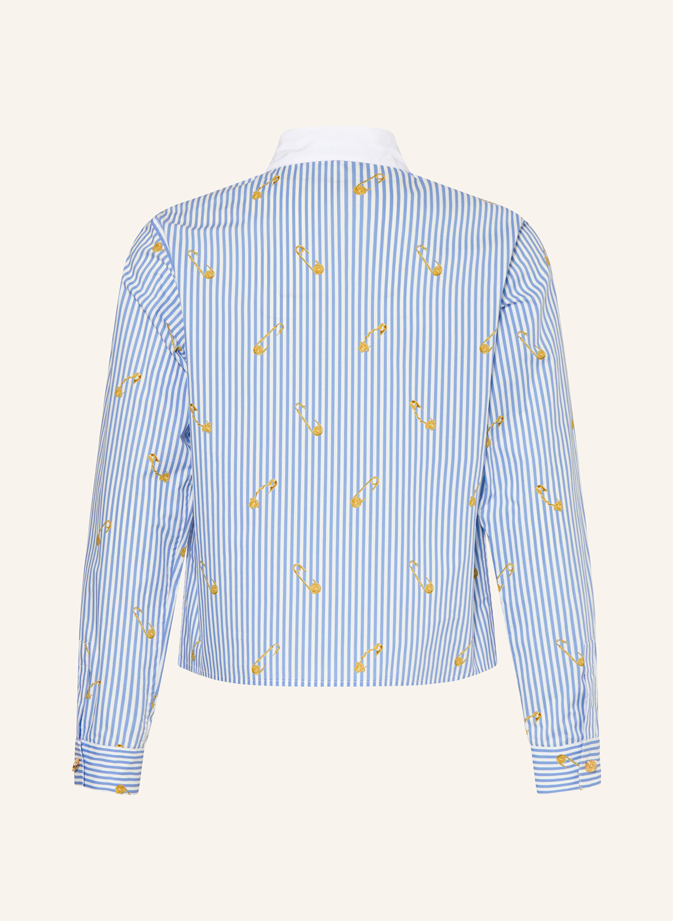 VERSACE Hemdbluse: HELLBLAU / WEISS