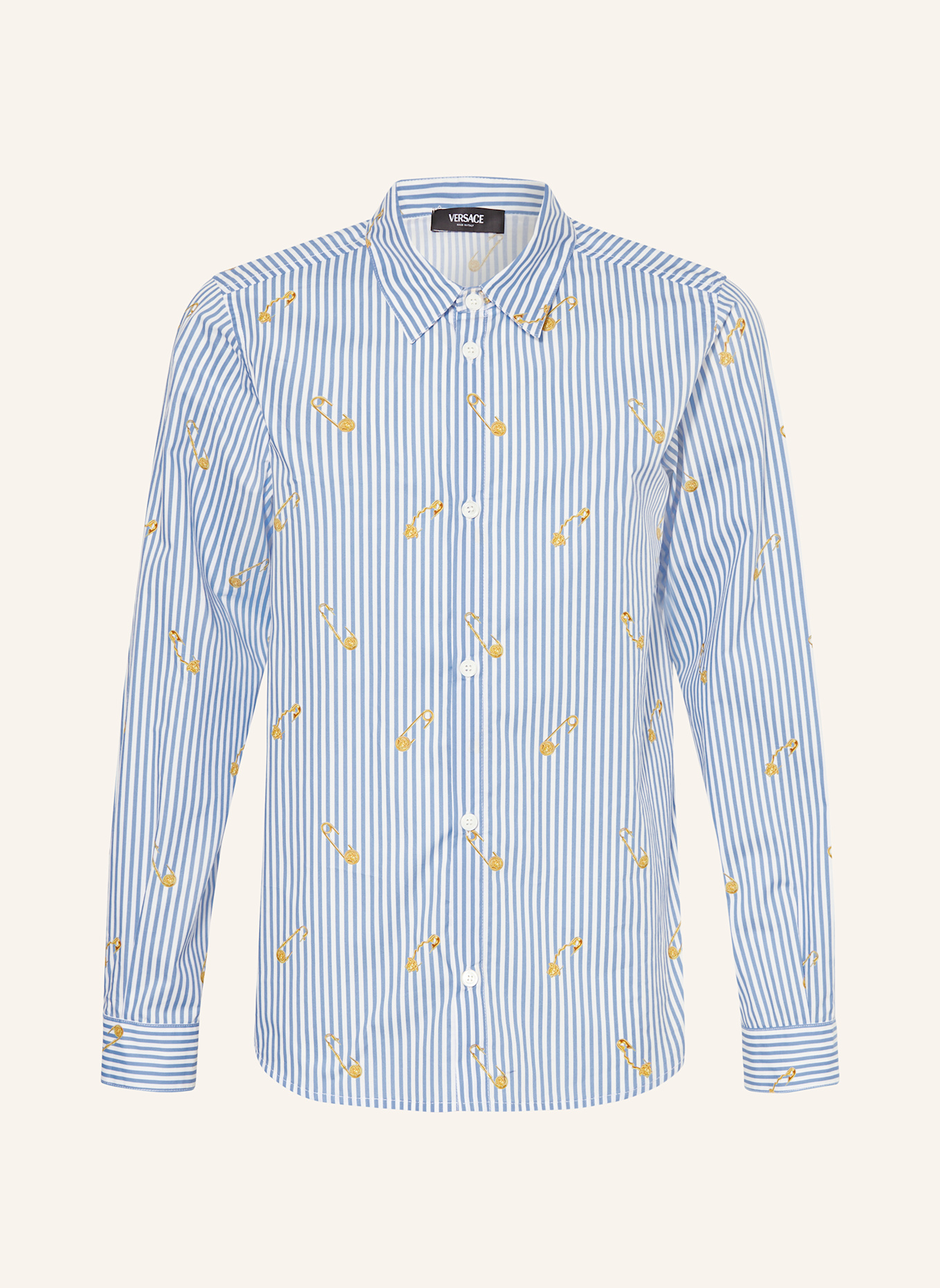 VERSACE Hemd: WEISS / HELLBLAU