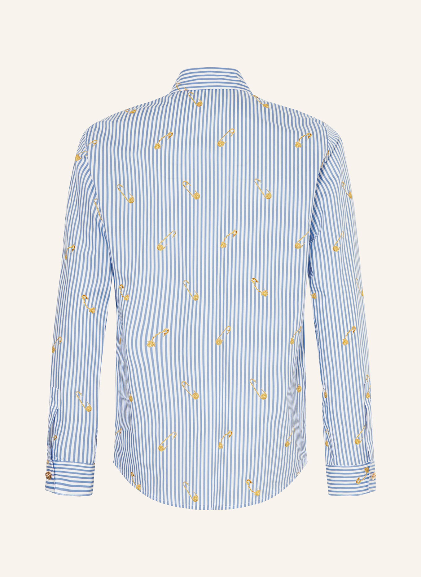 VERSACE Hemd: WEISS / HELLBLAU