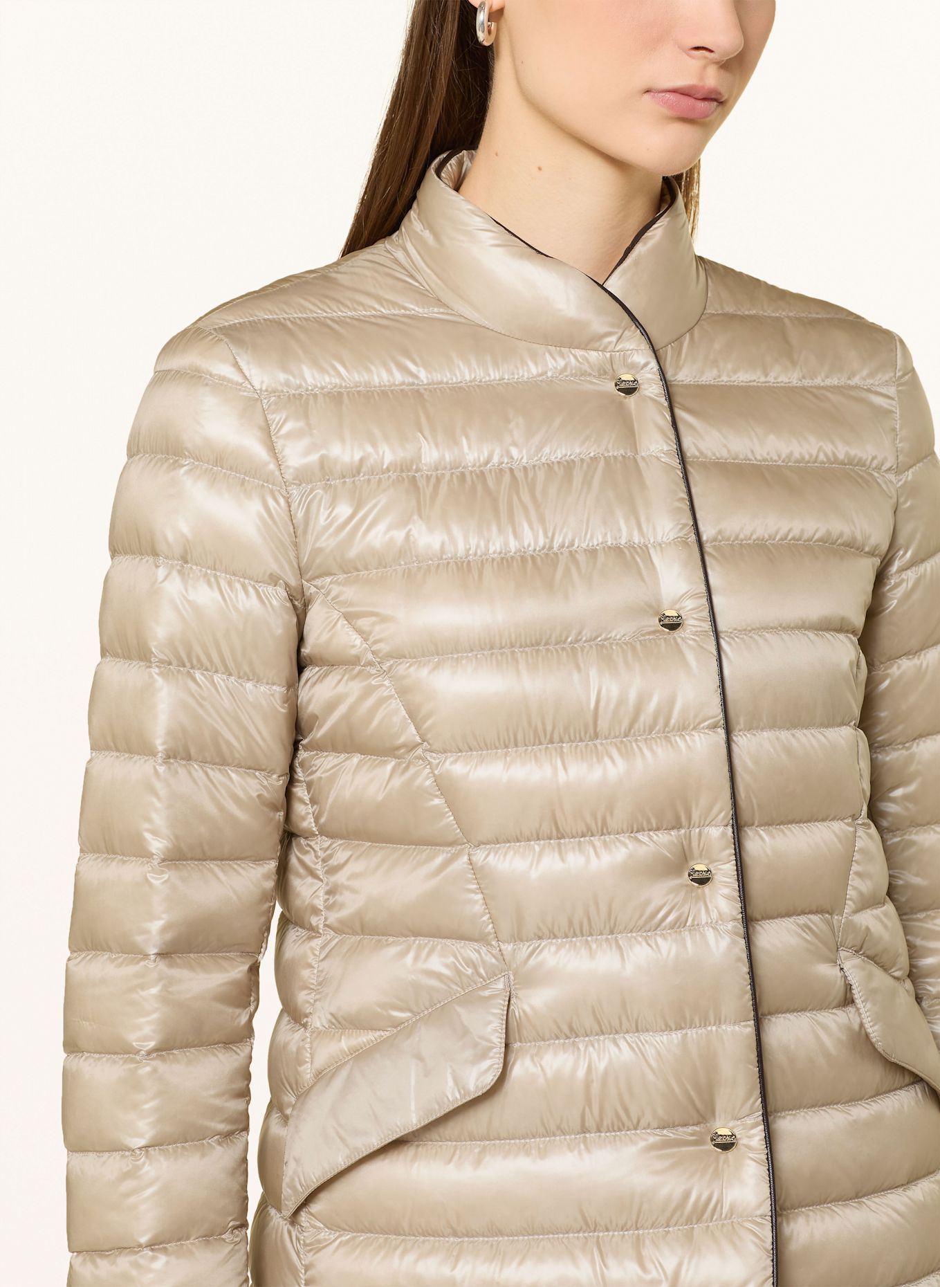ジャケット HERNO FW25 Beige nylon down jacket (PI00154DR33372 1983) Herno Beige Nylon Down Jacket for Women – LOZURI®