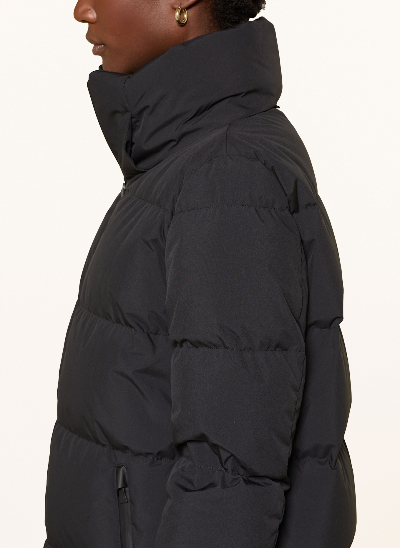 HERNO Daunenmantel mit abnehmbarer Kapuze: SCHWARZ