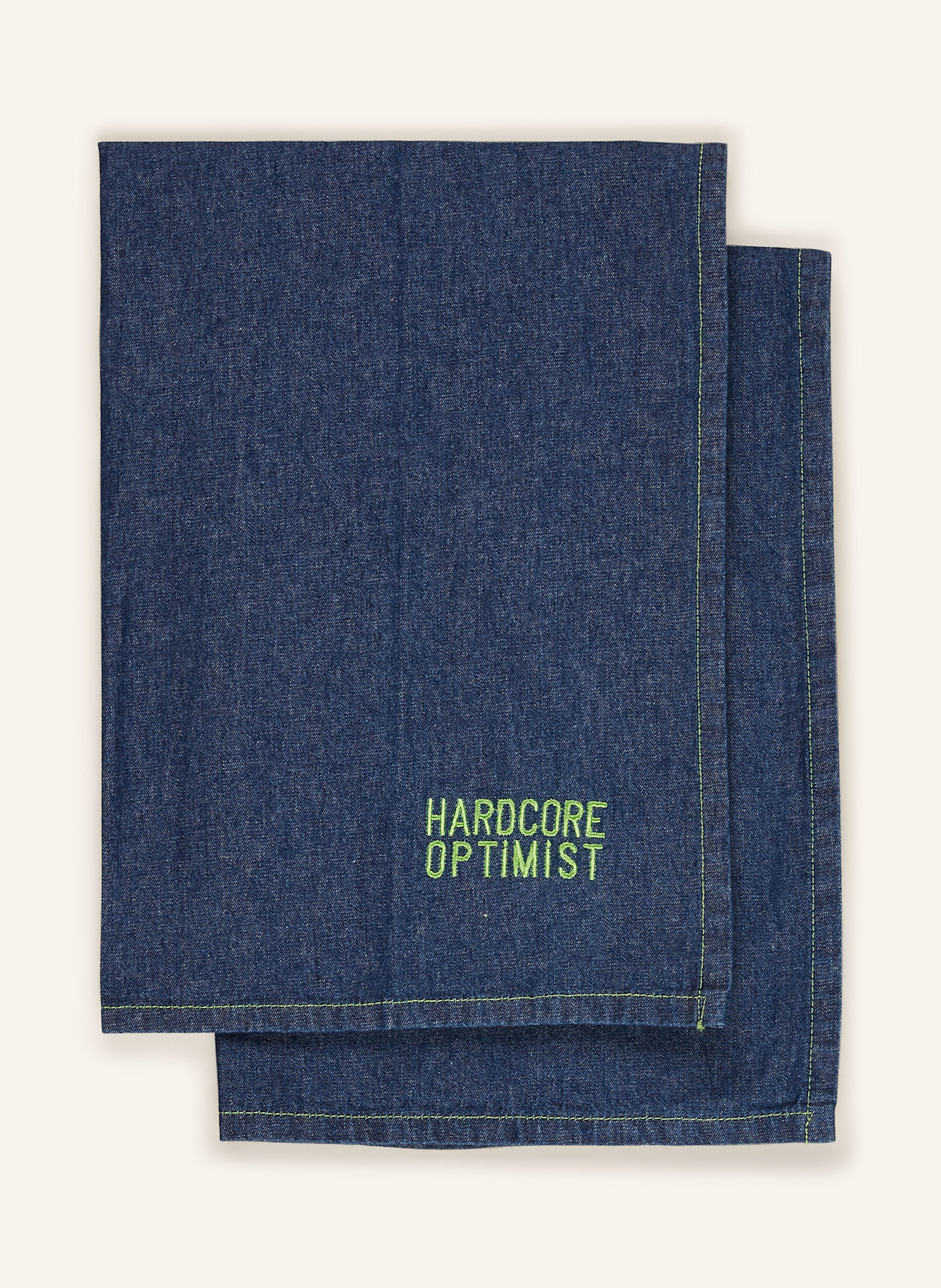 PAD 2-er-Set Geschirrtücher: NEONGRÜN / DUNKELBLAU