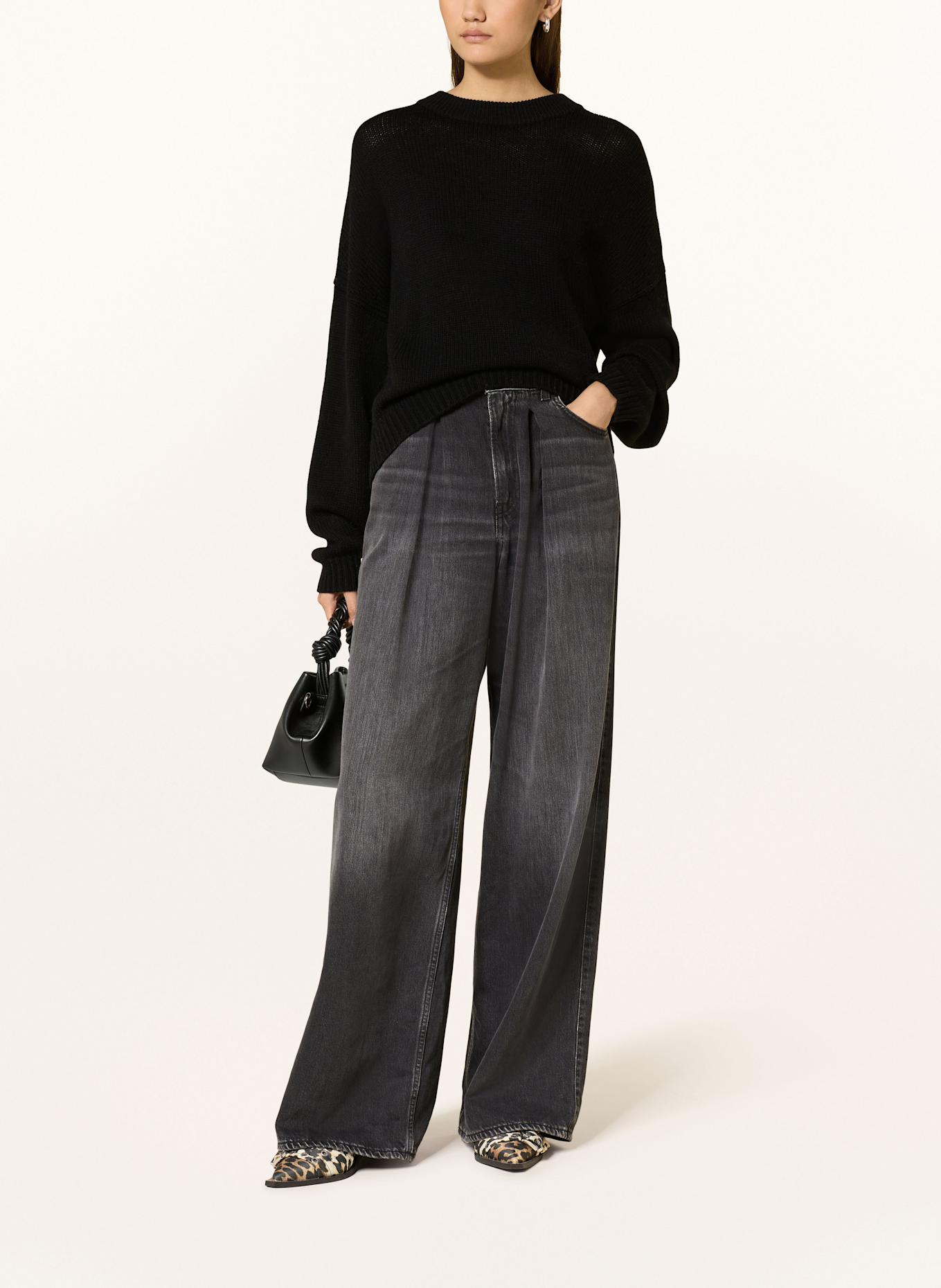 MRS & HUGS Pullover aus Merinowolle: SCHWARZ