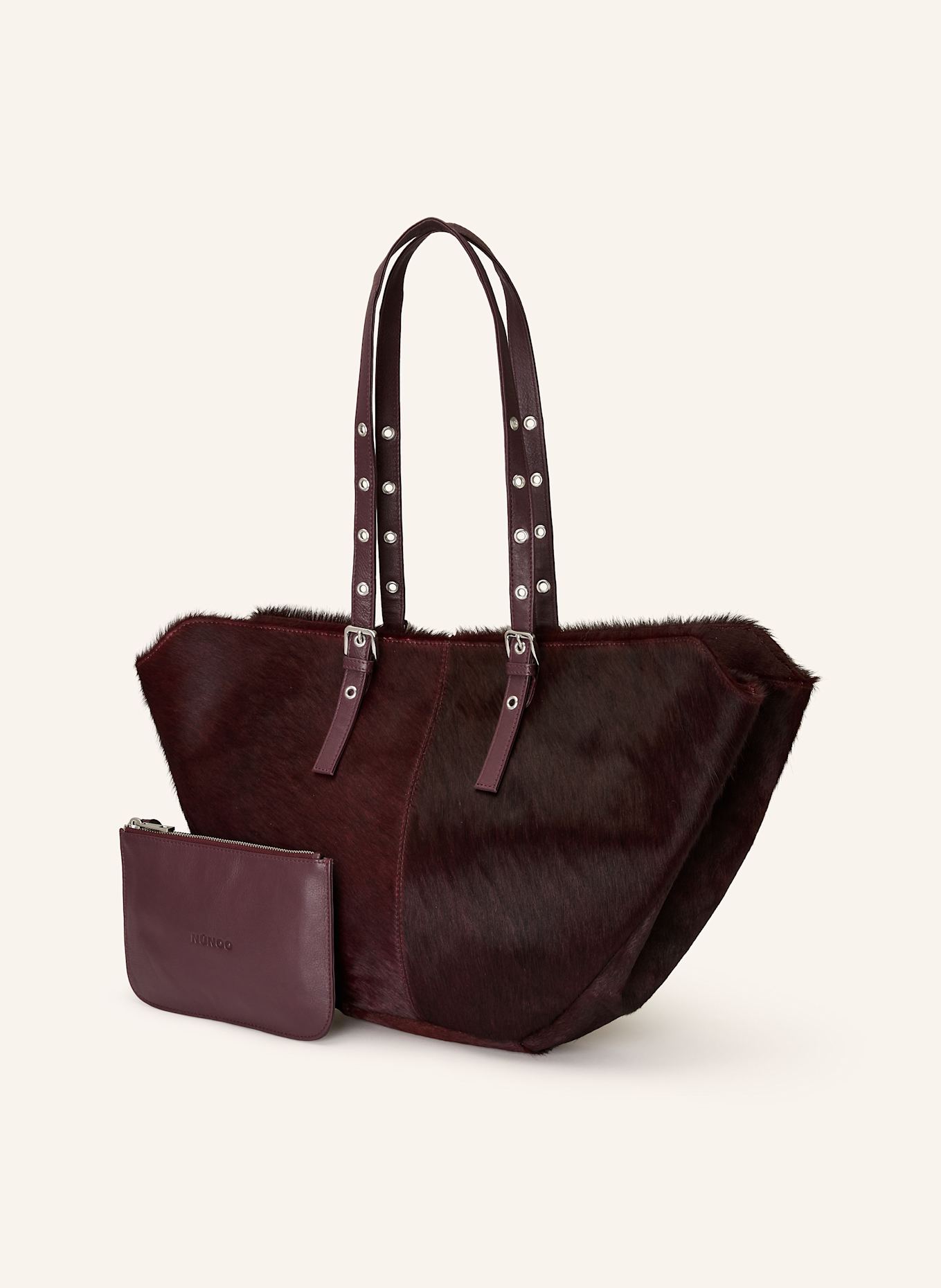 NÚNOO Shopper NORA DELUXE mit Pouch: DUNKELROT