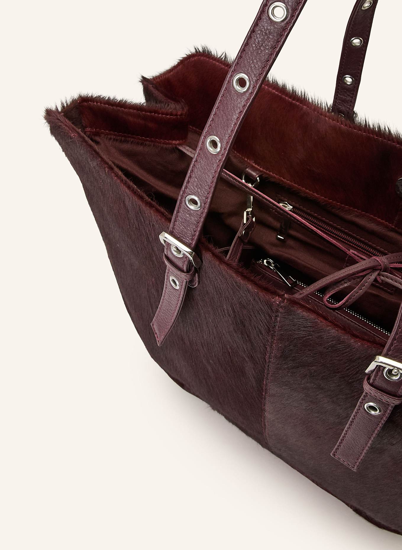 NÚNOO Shopper NORA DELUXE mit Pouch: DUNKELROT