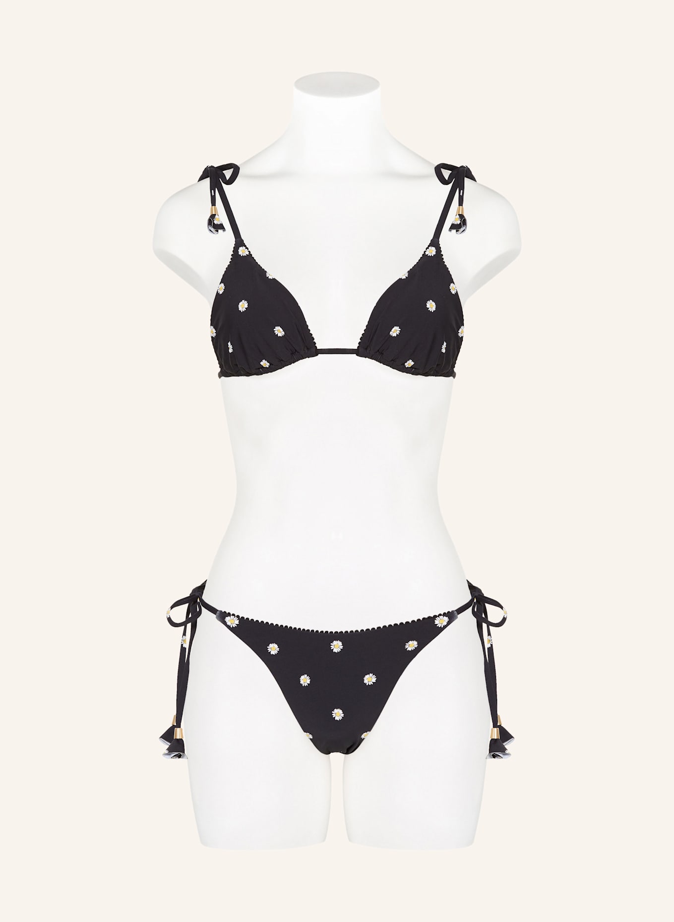 SEAFOLLY Triangel-Bikini-Top DAISYCHAIN: SCHWARZ/ WEISS/ GELB
