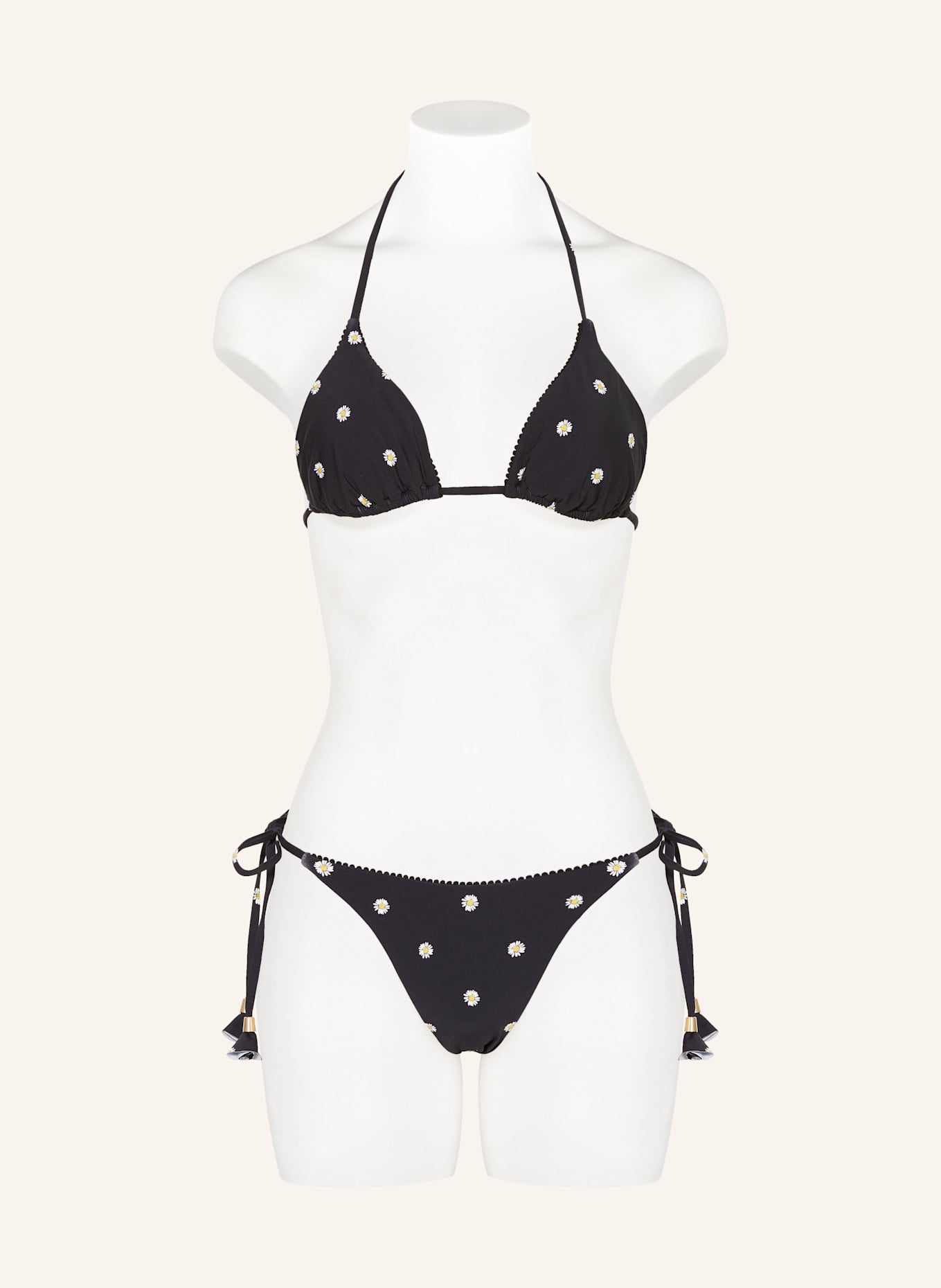 SEAFOLLY Triangel-Bikini-Top DAISYCHAIN: SCHWARZ/ WEISS/ GELB