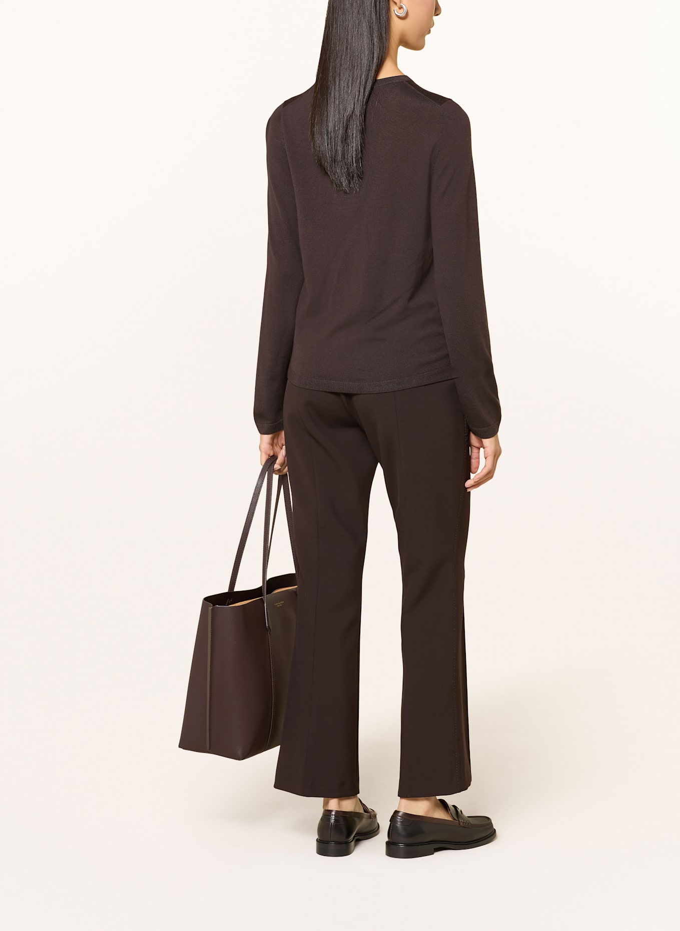 ALLUDE Pullover: DUNKELBRAUN