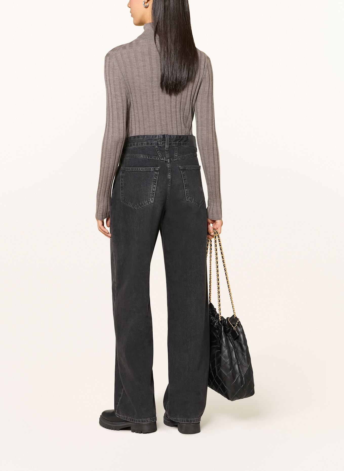 ALLUDE Rollkragenpullover: GRAU