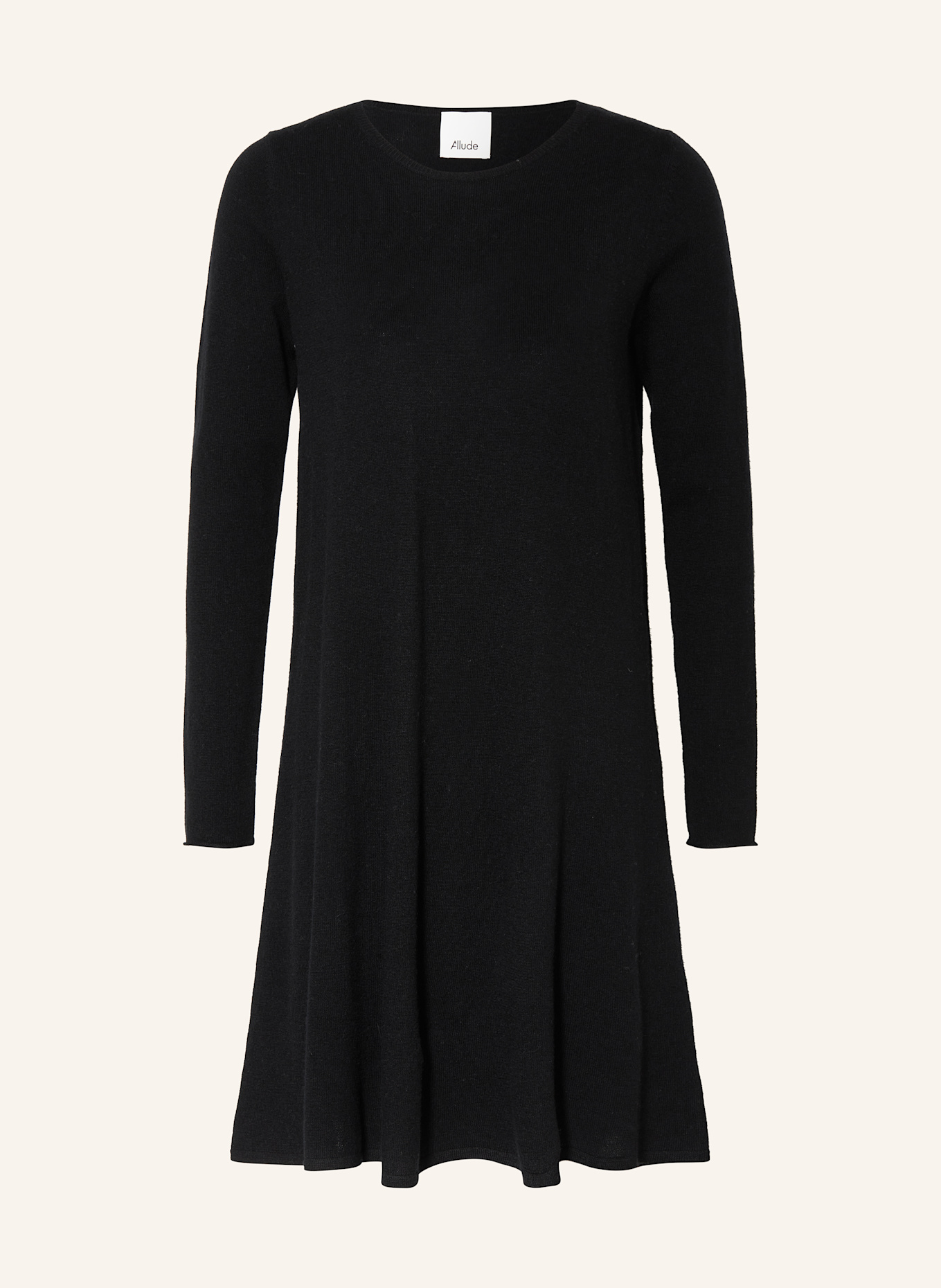 ALLUDE Strickkleid mit Cashmere: SCHWARZ